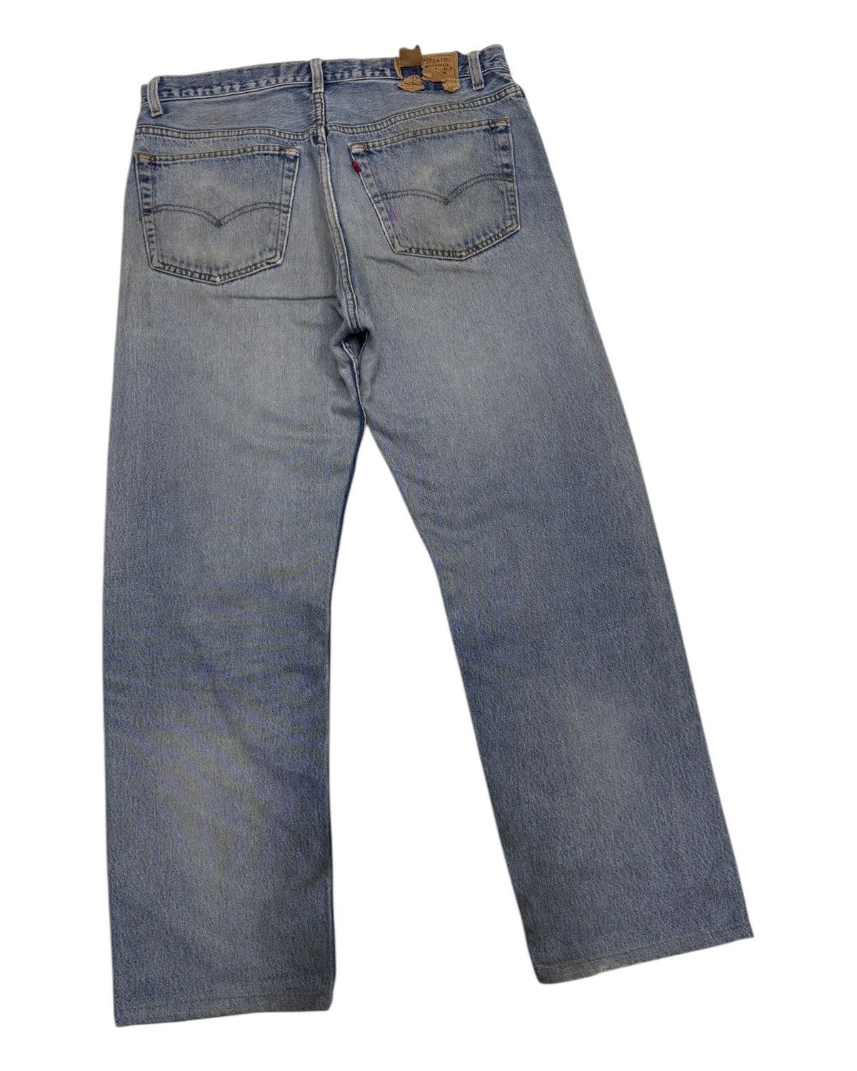 Levi's VINTAGE LEVIS 501 BUTTON 522 THRASHED DISTRESSED DENIM JEAN Size US 36 / EU 52 - 4 Thumbnail