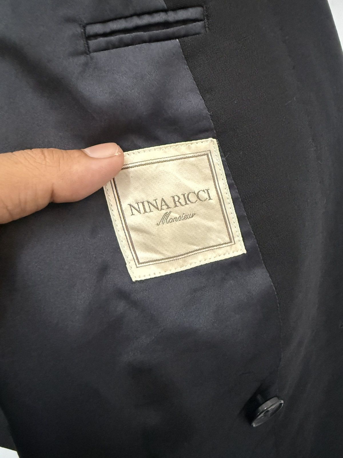 Japanese Brand 🔥 NINA RICCI DOUBLE BREASTED BLAZER COAT JACKET Size US S / EU 44-46 / 1 - 7 Thumbnail