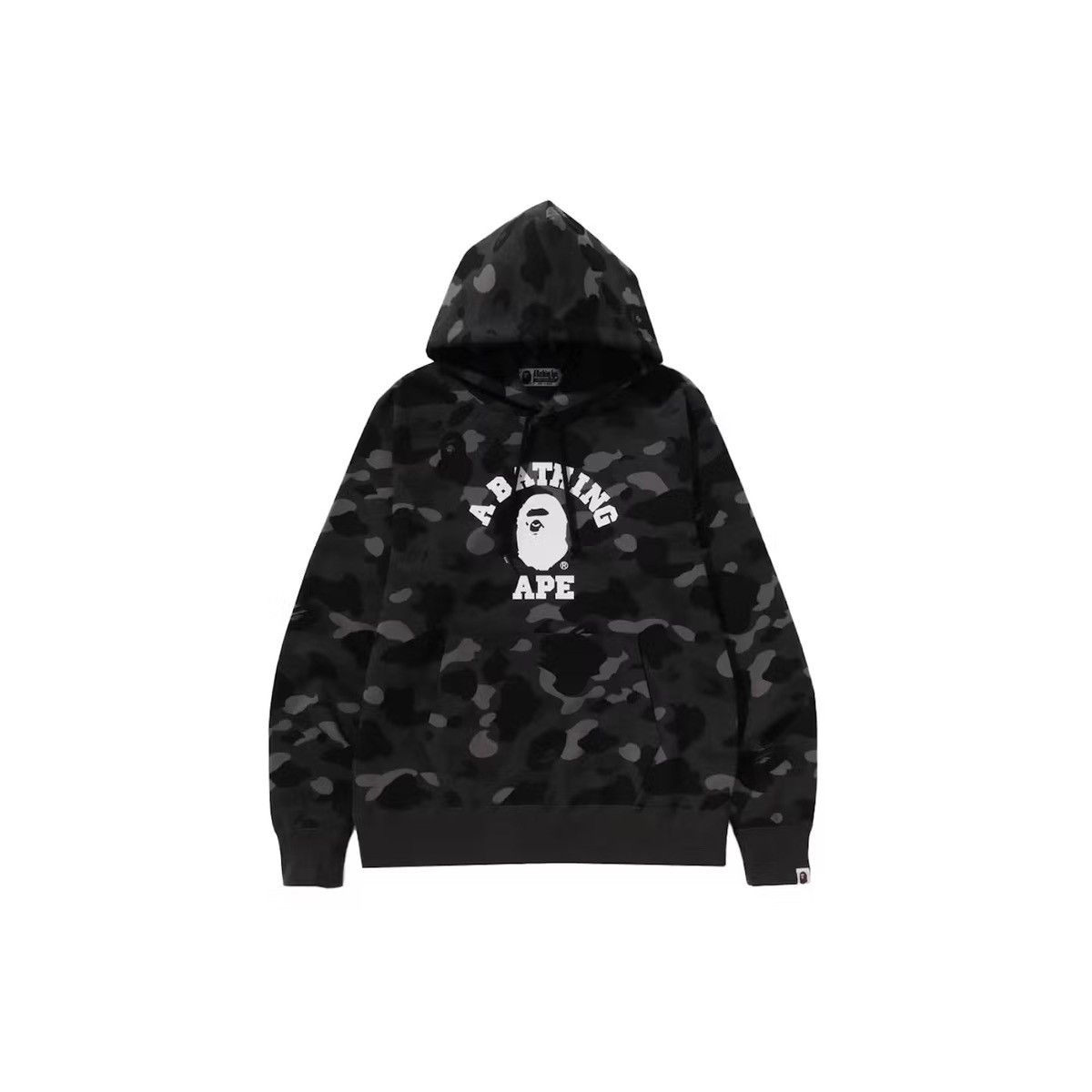 BAPE Color Camo College Pullover Hoodie Black - Tops