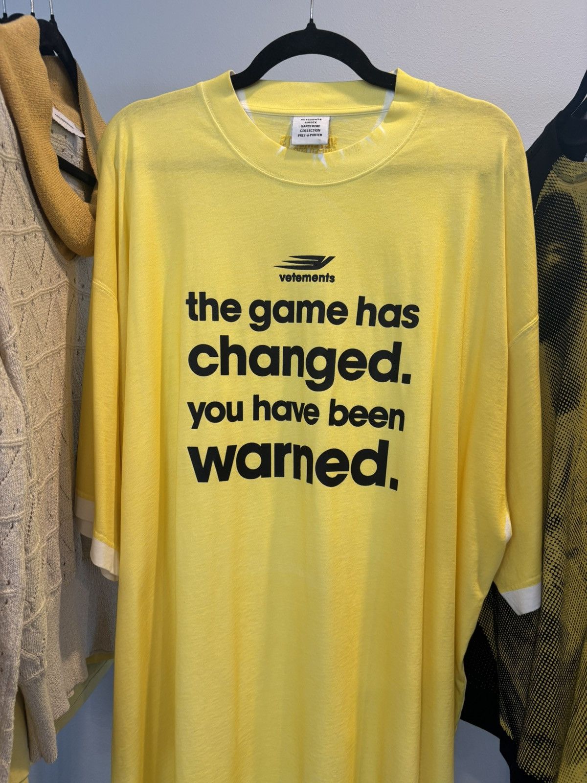 Vetements VETEMENTS Yellow Game-Changing T-Shirt 🔰 Size US M / EU 48-50 / 2 - 1 Thumbnail