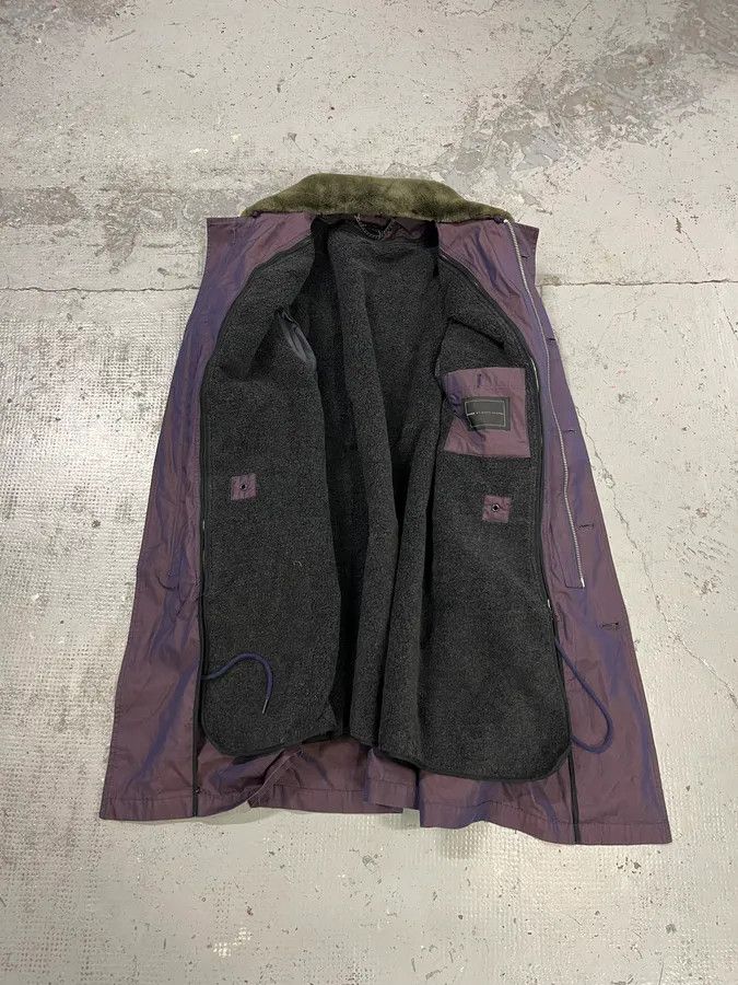 Marc Jacobs 2000s Marc Jacobs Fur Collar Purple Long Cargo Coat Size US M / EU 48-50 / 2 - 8 Thumbnail
