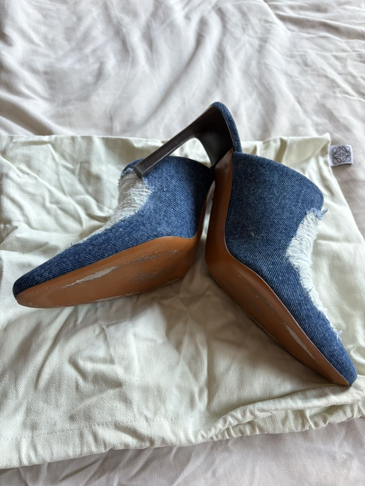 Loewe Loewe Denim Mules Size US 8 / IT 38 - 2 Thumbnail