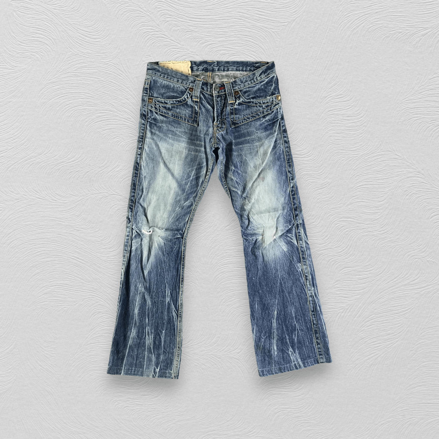 Japanese Brand Blue Way Jeans Flare Denim KJ2220 Size US 30 / EU 46 - 1 Thumbnail