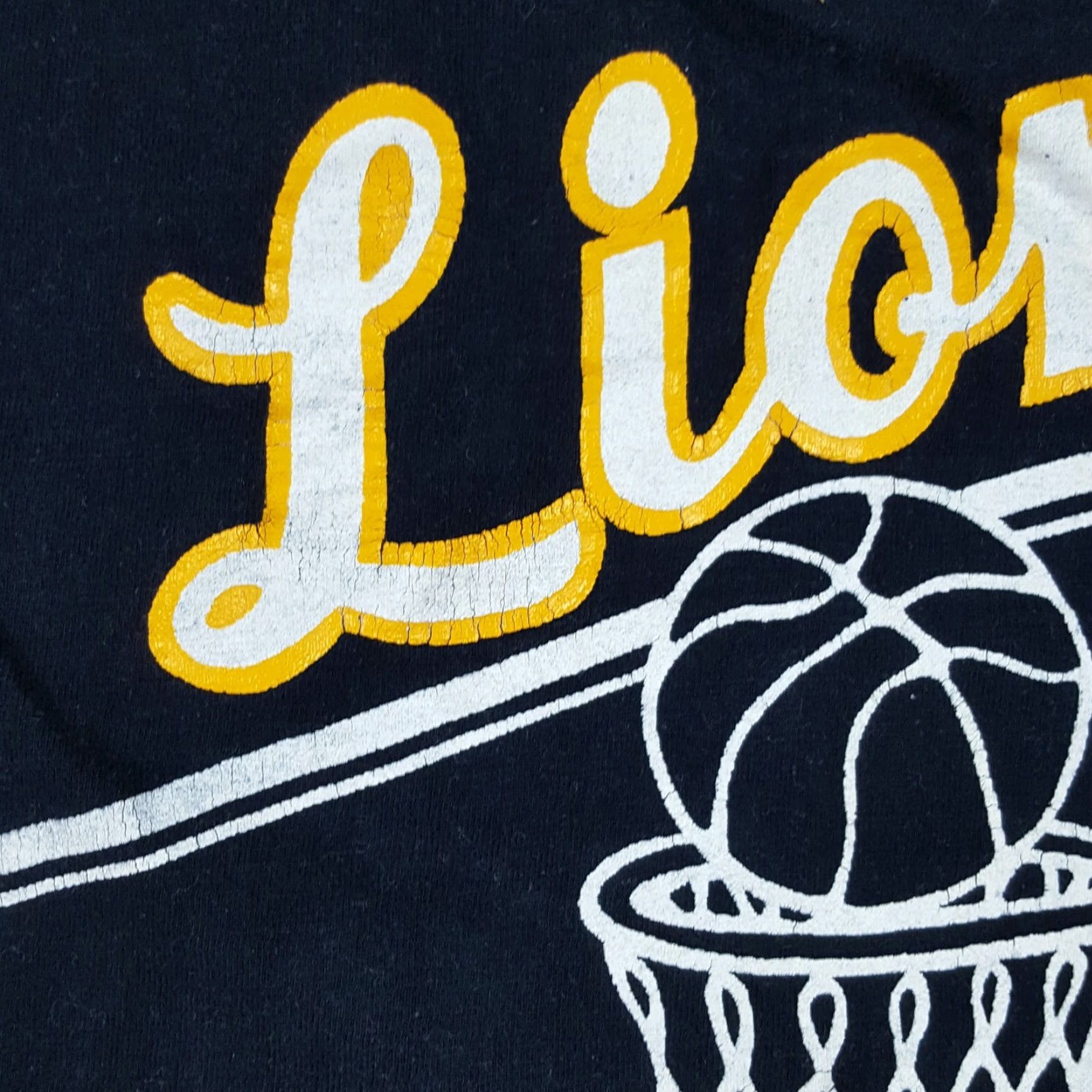 Vintage VINTAGE Lions Basketball Men's Large Retro Sports Black Short Sleeve T Shirt Size US L / EU 52-54 / 3 - 4 Thumbnail