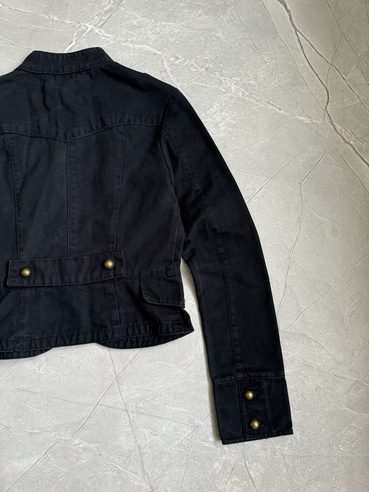 Hysteric Glamour 00s Napoleon Military Denim Blazer Jacket PPFM Balmain Vibe Size S / US 4 / IT 40 - 10 Thumbnail