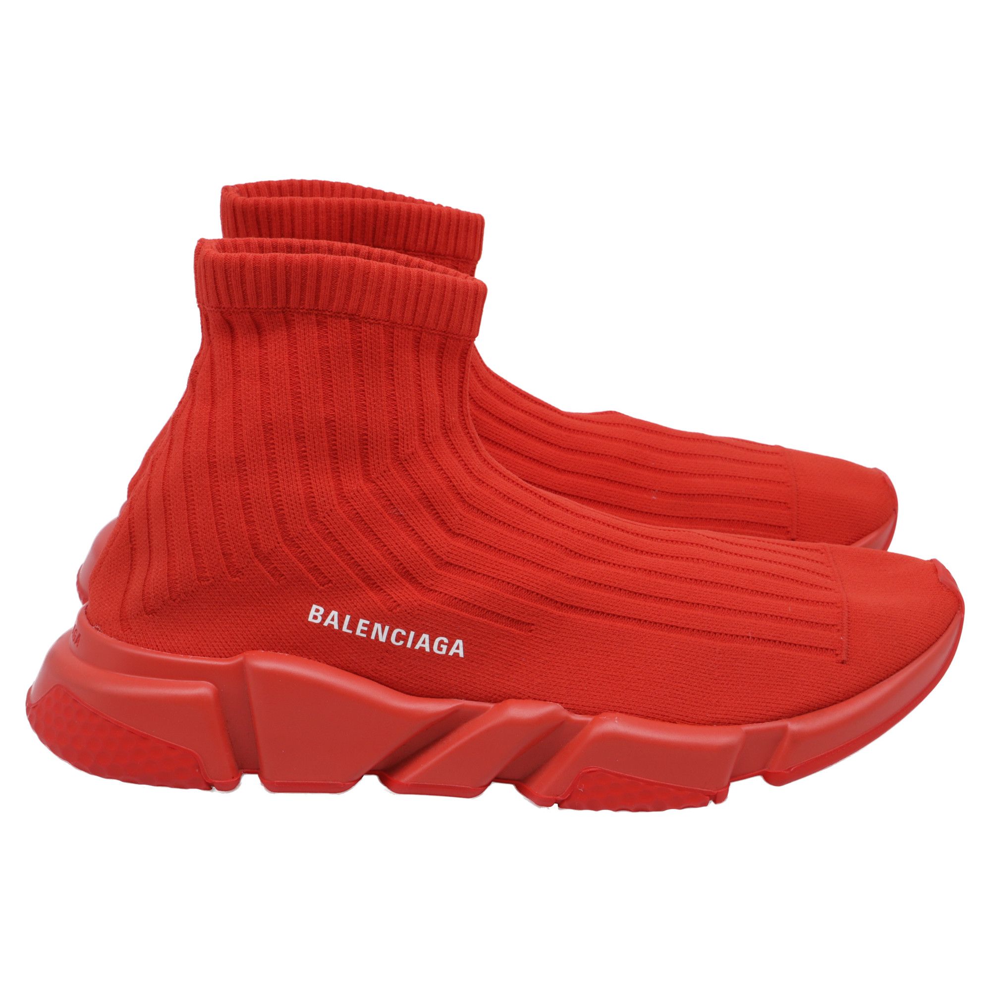 Balenciaga Balenciaga Speed Sneakers in Red Polyester Size US 12 / EU 45 - 1 Thumbnail