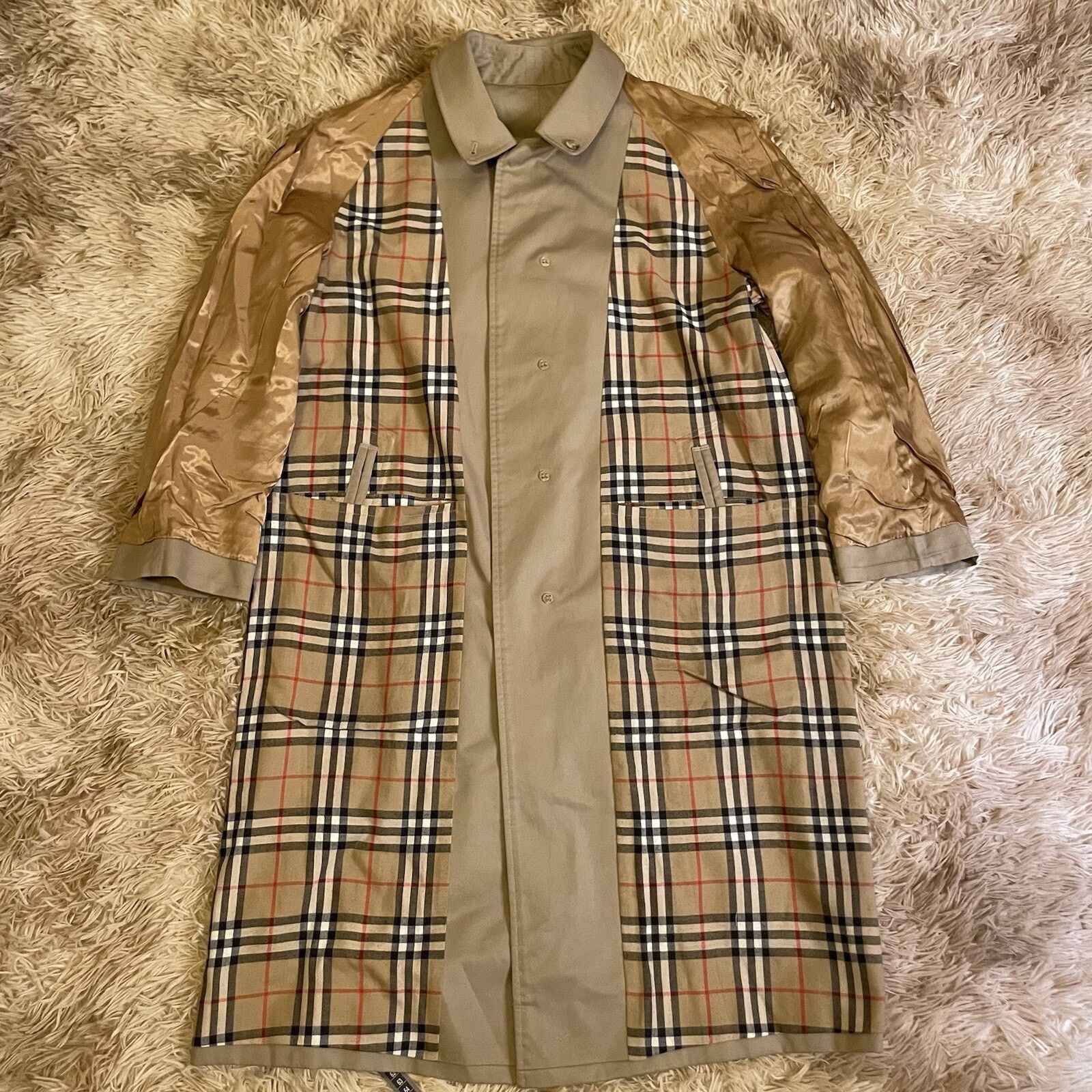 Burberry Vintage Burberry's men's Trench Coat Nova Check england M L Size US M / EU 48-50 / 2 - 8 Thumbnail