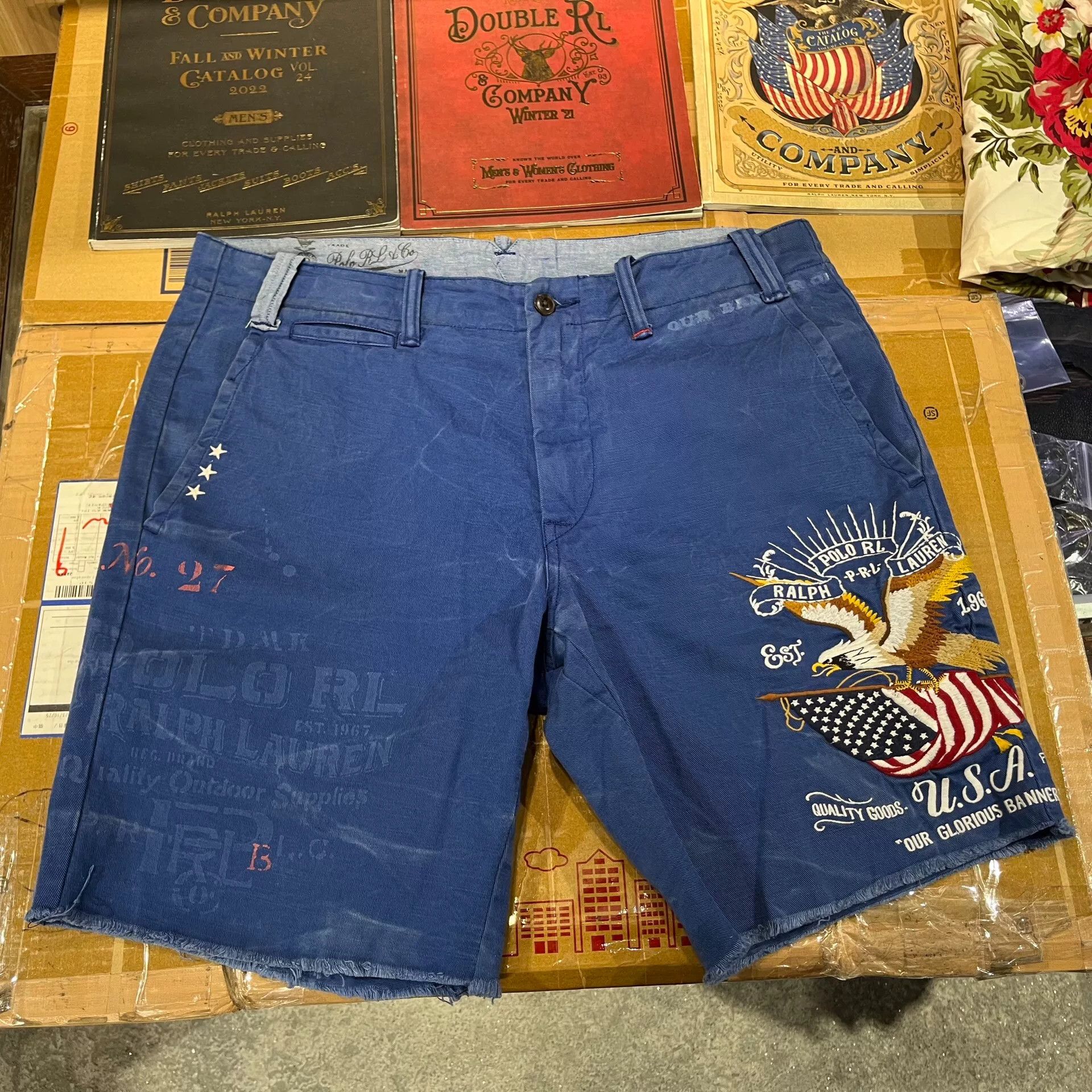RRL Ralph Lauren Ralph Lauren Embroidered Casual Shorts Size US 32 / EU 48 - 1 Thumbnail