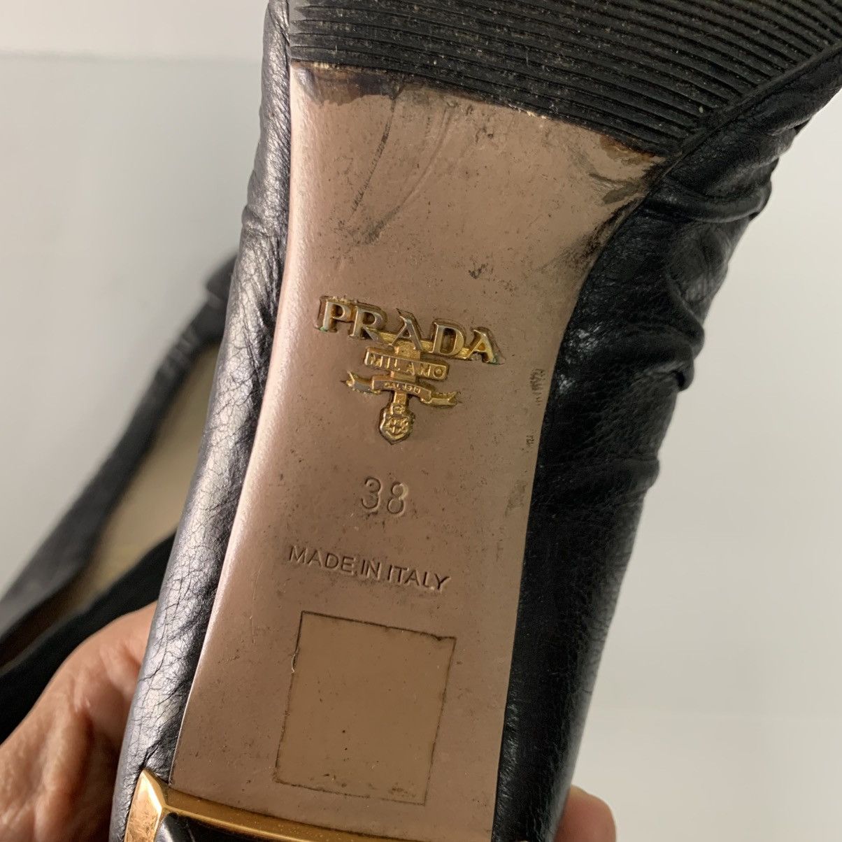 Prada Prada Leather Heels Size US 8 / IT 38 - 13 Thumbnail