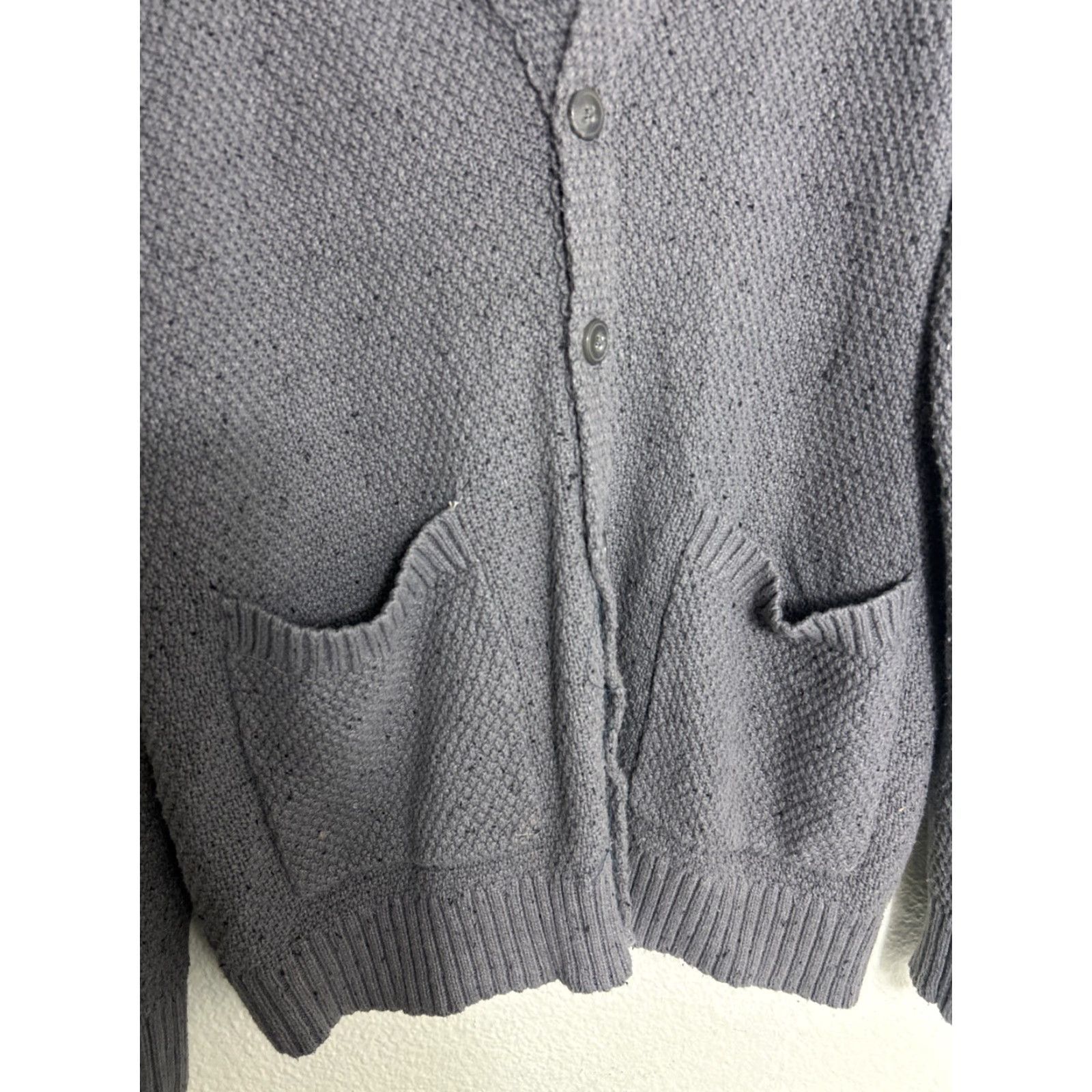 Vintage O’Hanlon Mills Men’s Grey Knit V Neck Cardigan Sweater XL Long Sleeve Button Size US XL / EU 56 / 4 - 6 Thumbnail