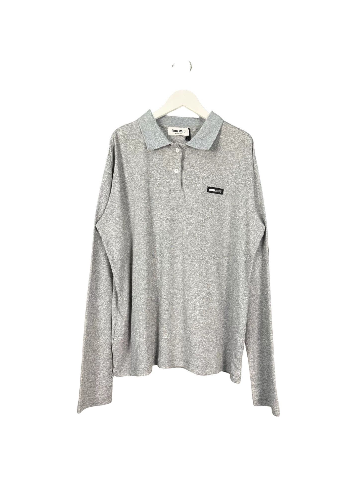 Miu Miu Miu Miu Logo Long Sleeve Polo Size M Size M / US 6-8 / IT 42-44 - 1 Thumbnail