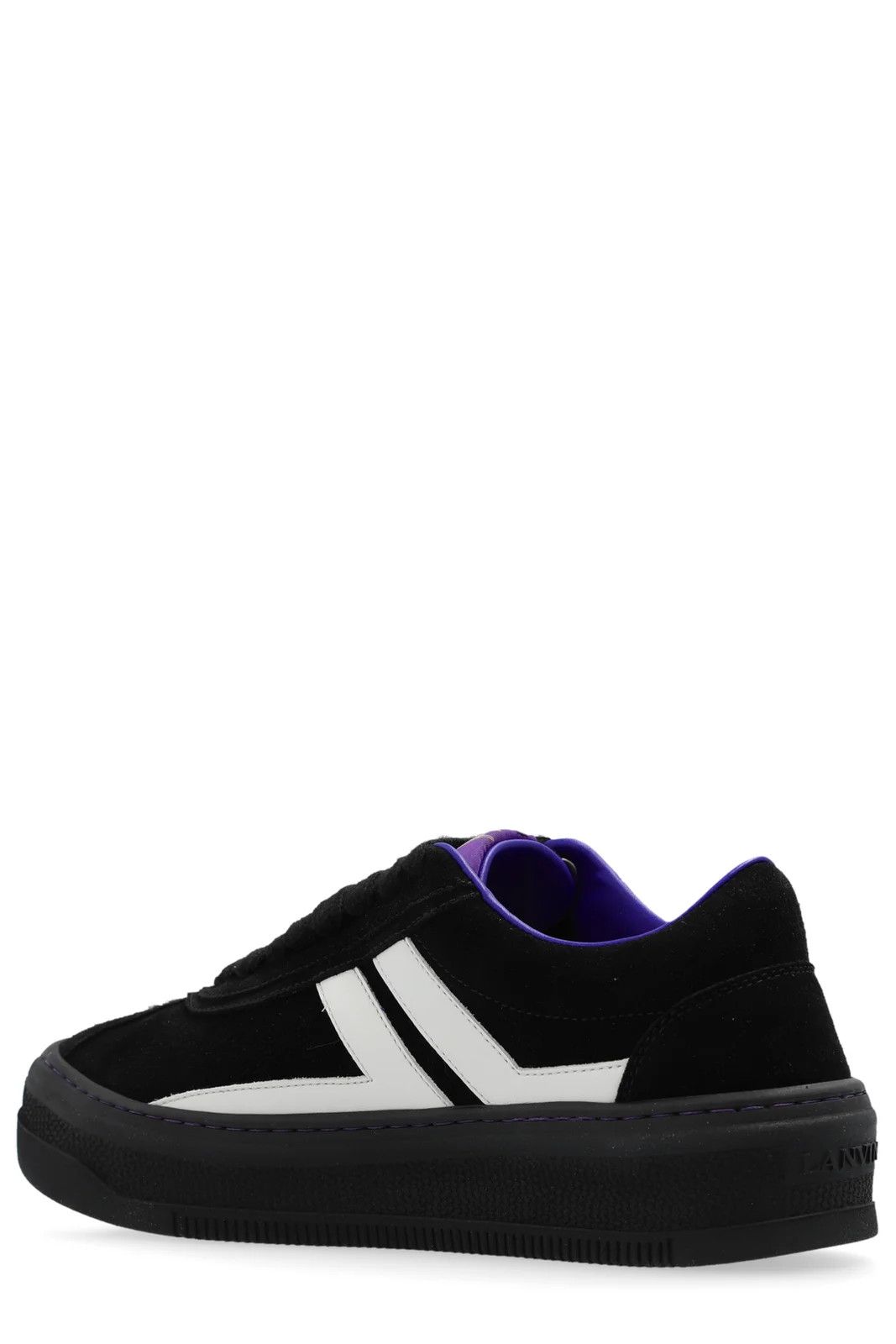 Lanvin o1mle0825 Leather Cash Sneakers in Black Size US 7 / EU 40 - 4 Thumbnail