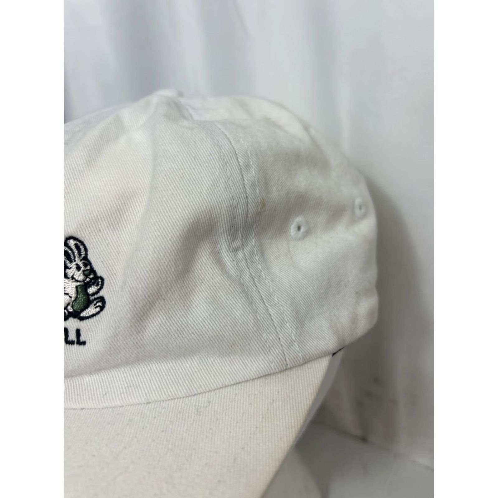 Vans VANS Peace Of Mind Jockey Strapback Hat Dad Hat White Bunnies stains Men Adjustable Cap Size ONE SIZE - 7 Thumbnail