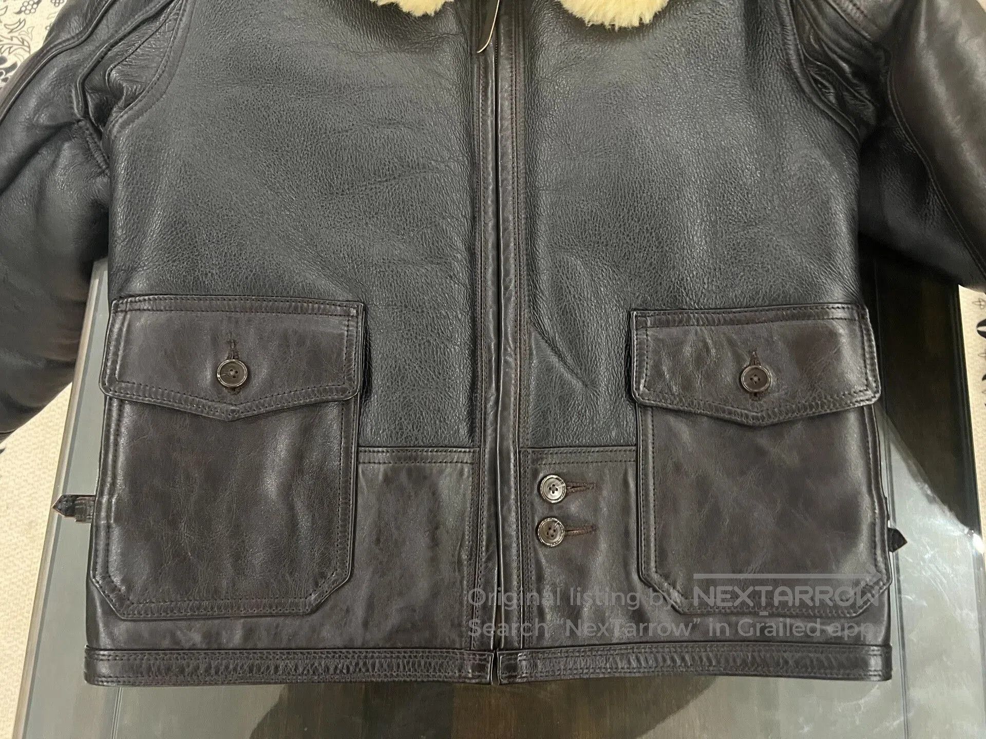 Aero Leathers AERO Shearling Leather Jacket Size 42. Size US XS / EU 42 / 0 - 9 Thumbnail
