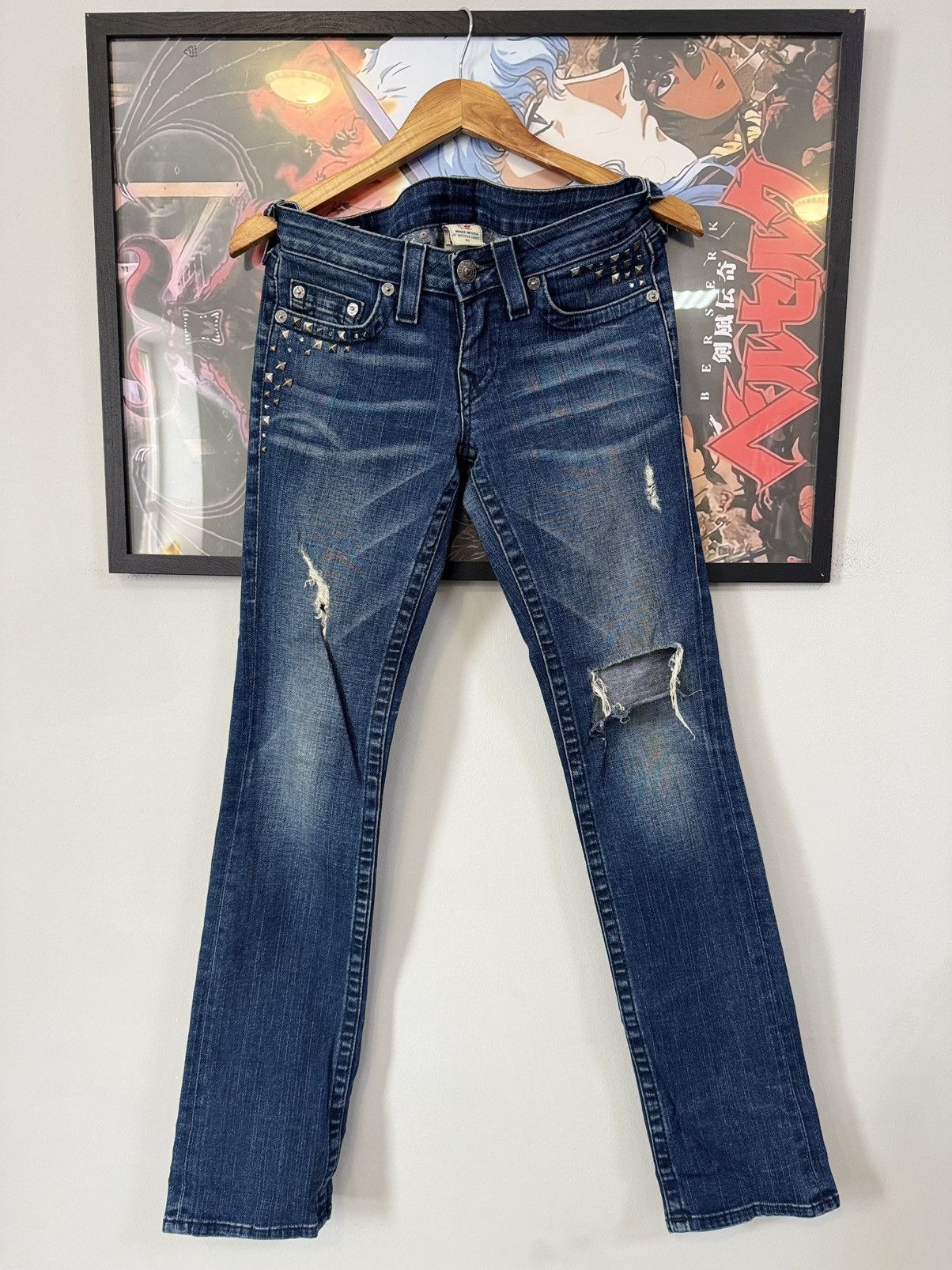 True Religion Rare True Religion stitched Jeans Size 27 Japanesse BIG T Size 27" / US 4 / IT 40 - 1 Thumbnail