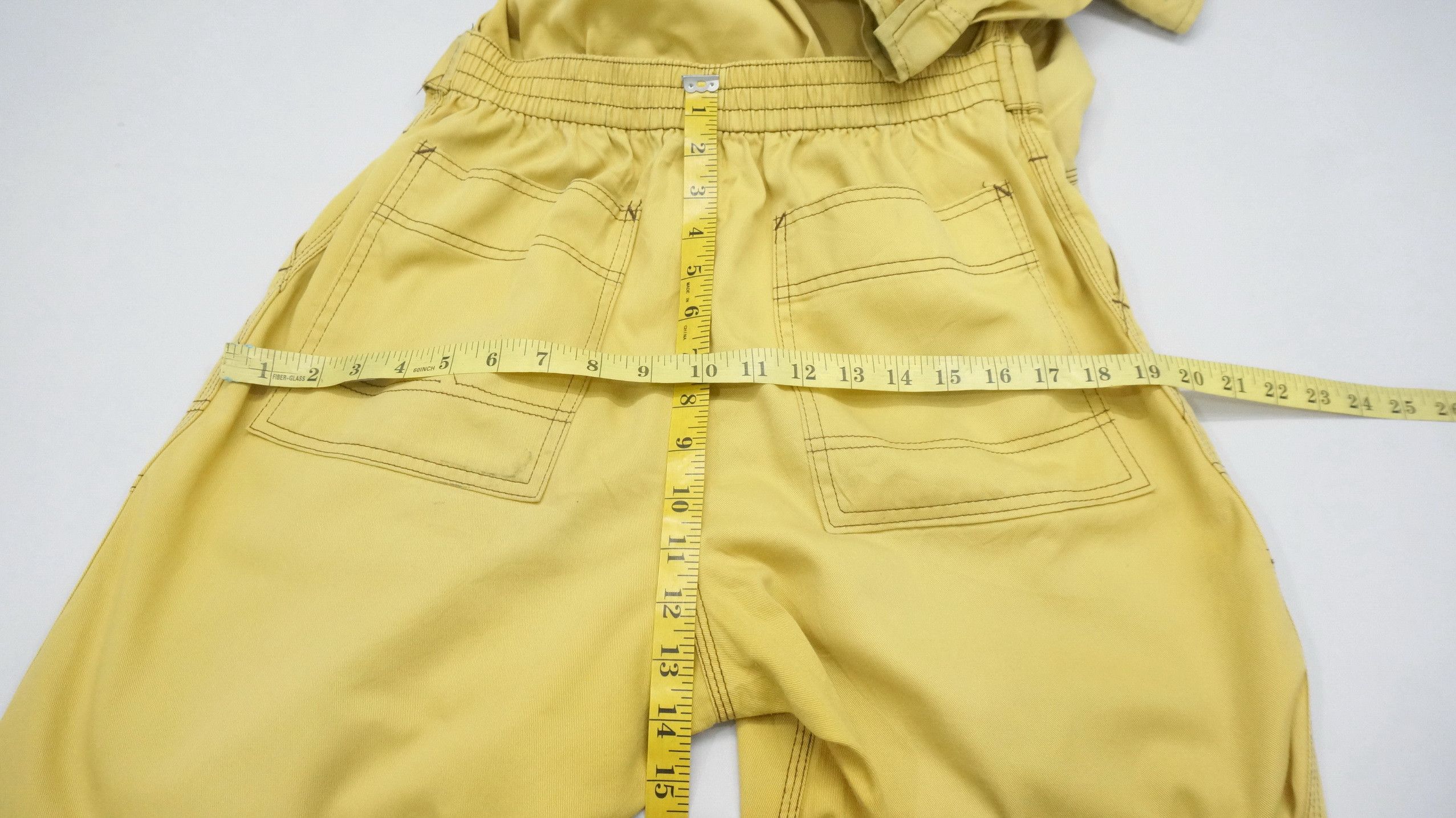 Japanese Brand Vintage TOYOTA Faded Pale Yellow Coverall Size US 31 - 17 Thumbnail