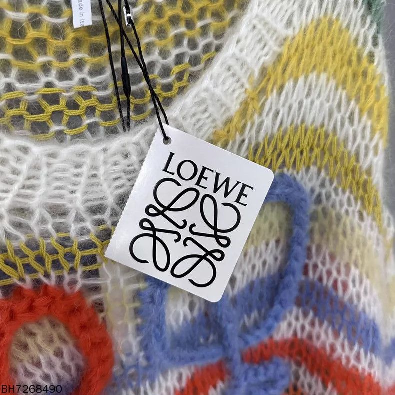 Loewe LOEWE Logo striped horsehair sweater Size S / US 4 / IT 40 - 4 Thumbnail