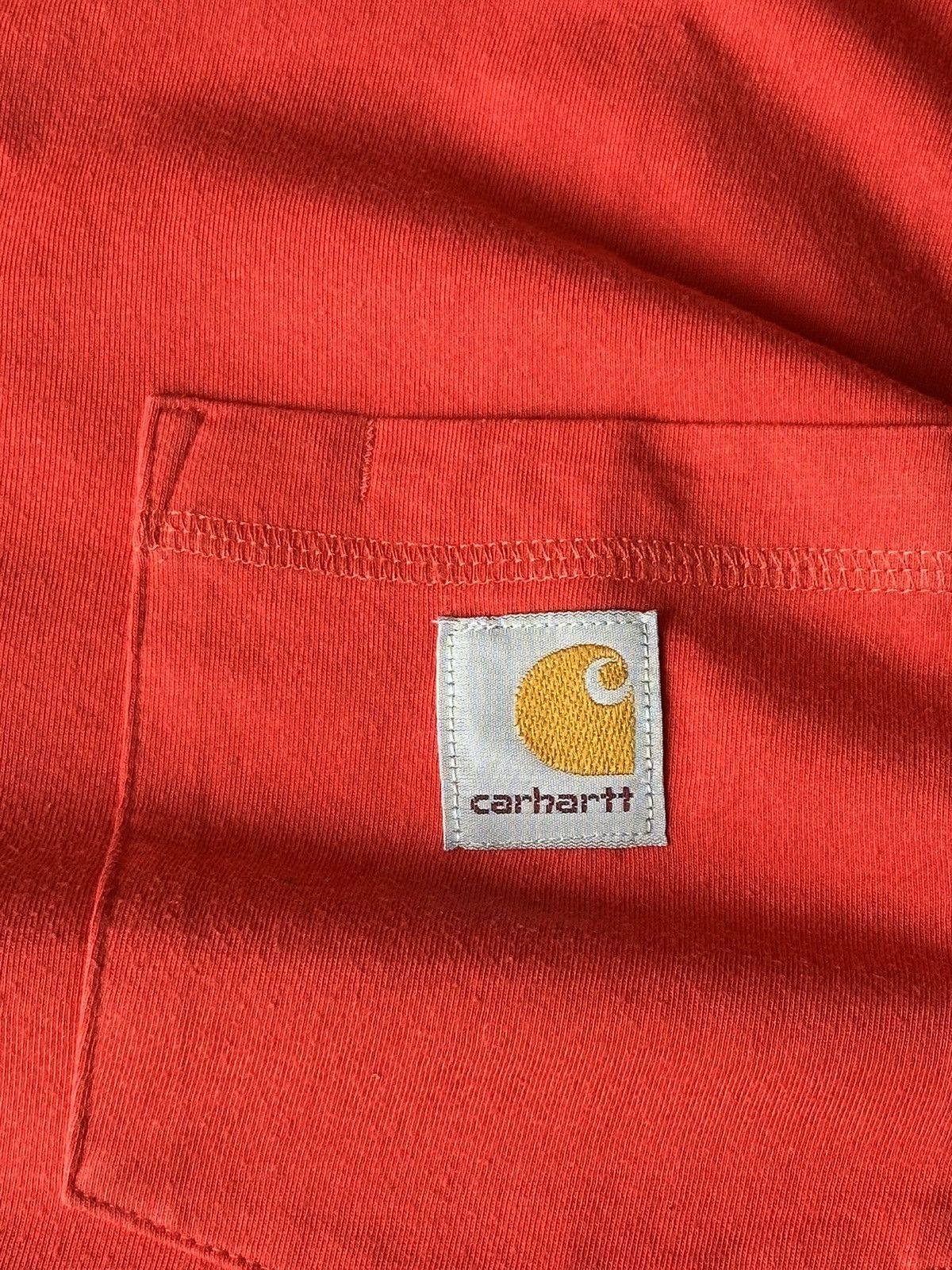 Carhartt Carhartt Force Red Logo Pocket Long Sleeve Tee Size US M / EU 48-50 / 2 - 9 Thumbnail