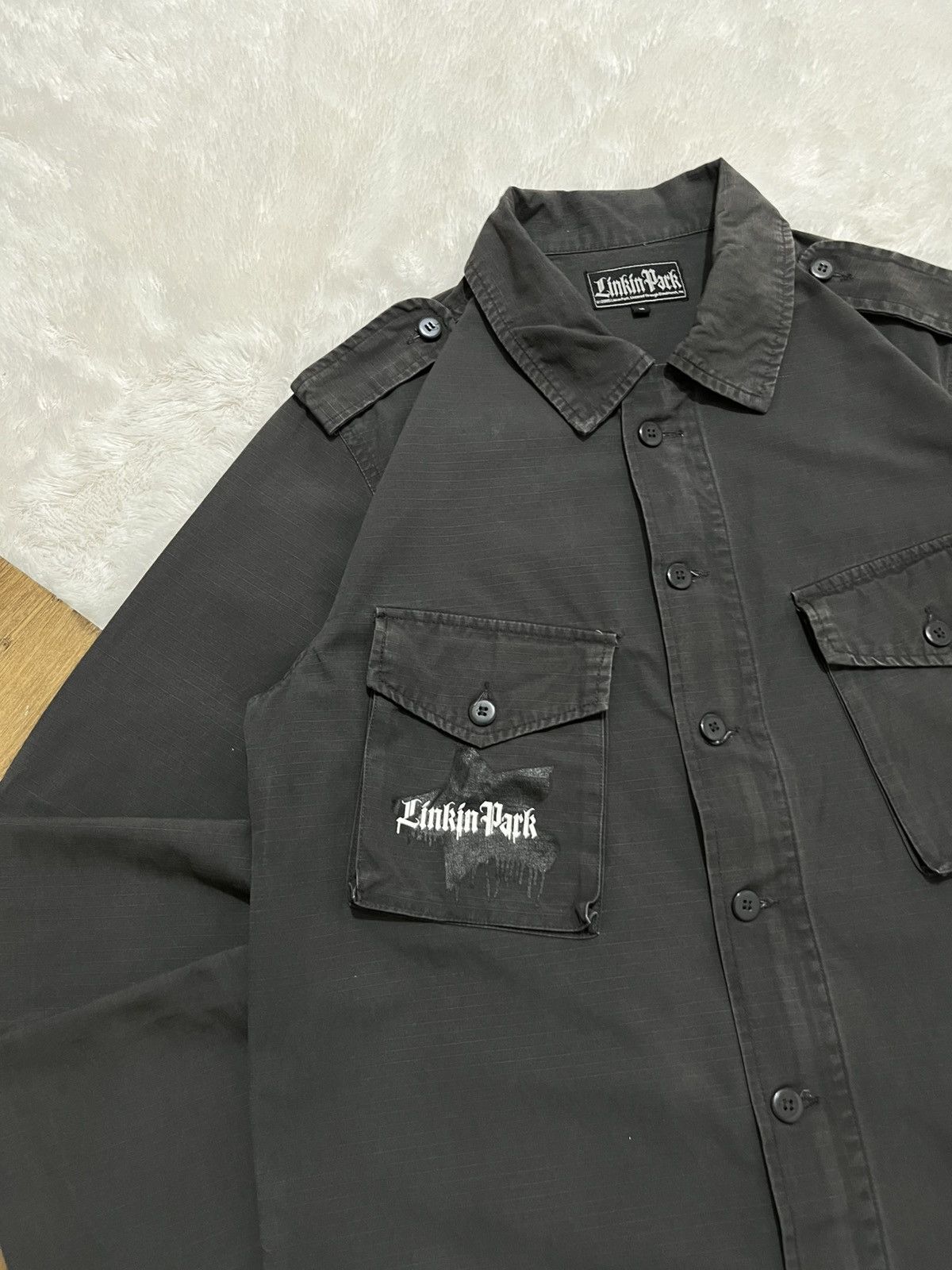 Other Vintage 2005 Linkin Park Military Field Jacket LP Rare Merch Size US M / EU 48-50 / 2 - 4 Thumbnail