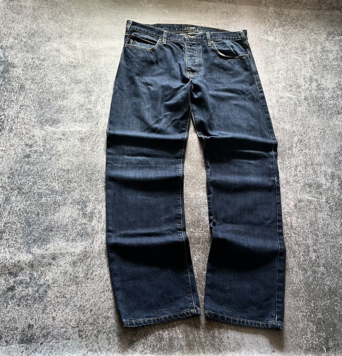 Giorgio Armani Armani small metal logo Baggy Y2K streetwear denim jeans Size US 36 / EU 52 - 6 Thumbnail