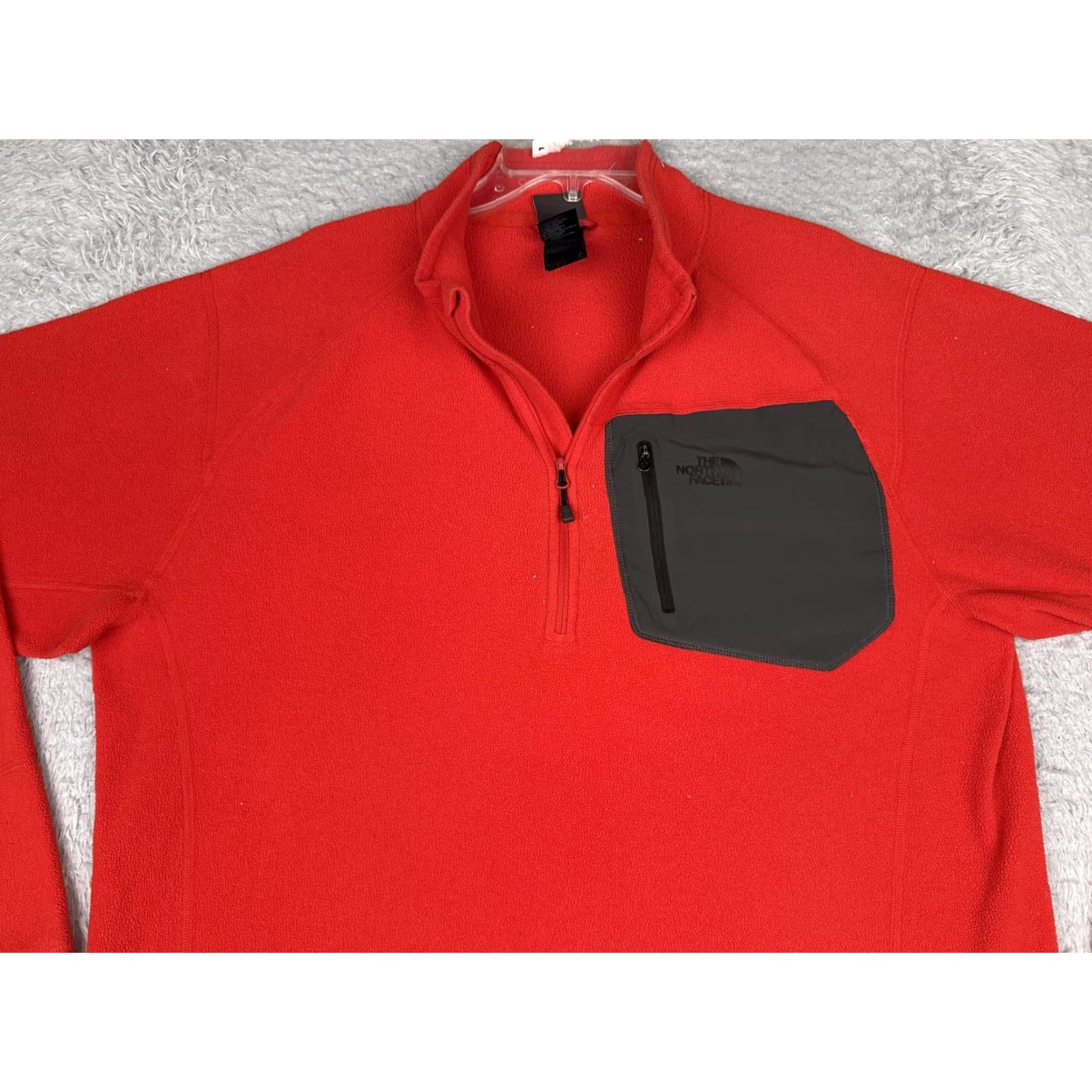 The North Face The North Face Sweater Men XL Red Fleece 1/4 Zip Chest Pocket Pullover Polyester Size US XL / EU 56 / 4 - 4 Thumbnail