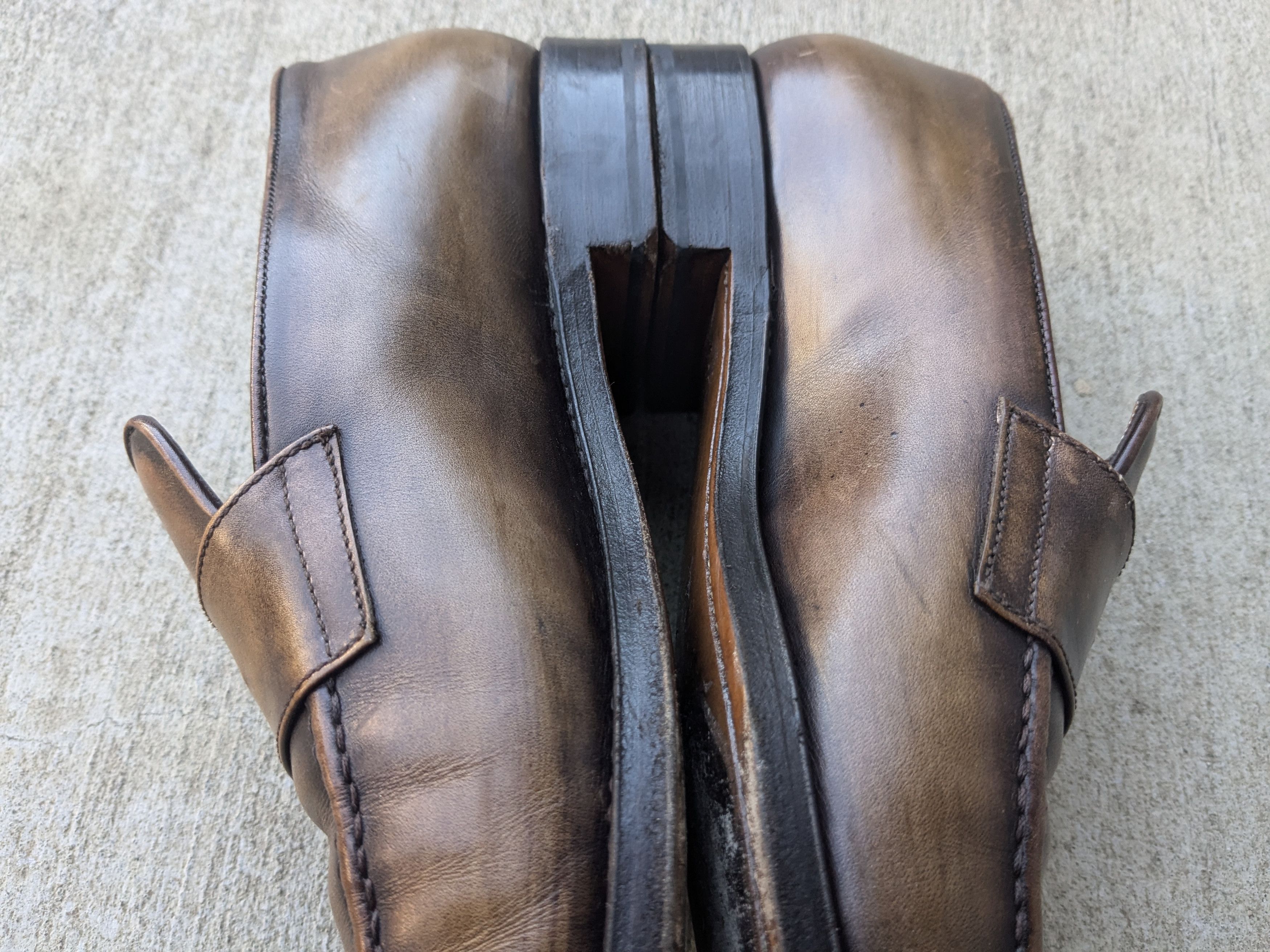 Berluti Markowski Penny Loafers Brown Leather 9 Patina Burnished Size US 9 / EU 42 - 10 Thumbnail