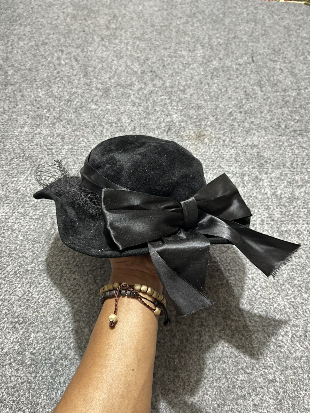 Other Vintage 60s Betmar Veil Wool Hat Black USA Size ONE SIZE - 2 Thumbnail