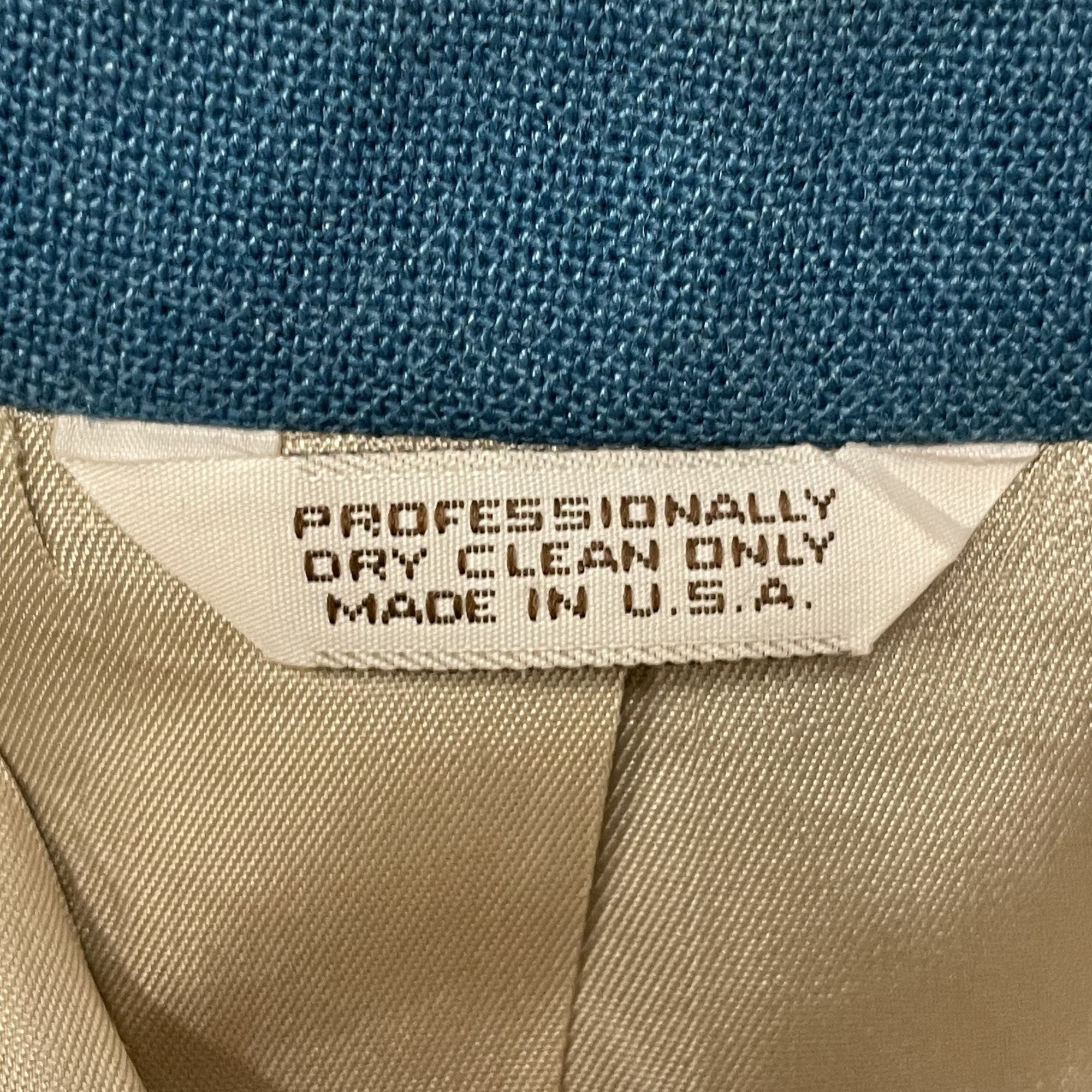 Other Vtg The Style Shop TURQUOISE Blue GOLD Btn Sport Coat Size 44L - 6 Thumbnail