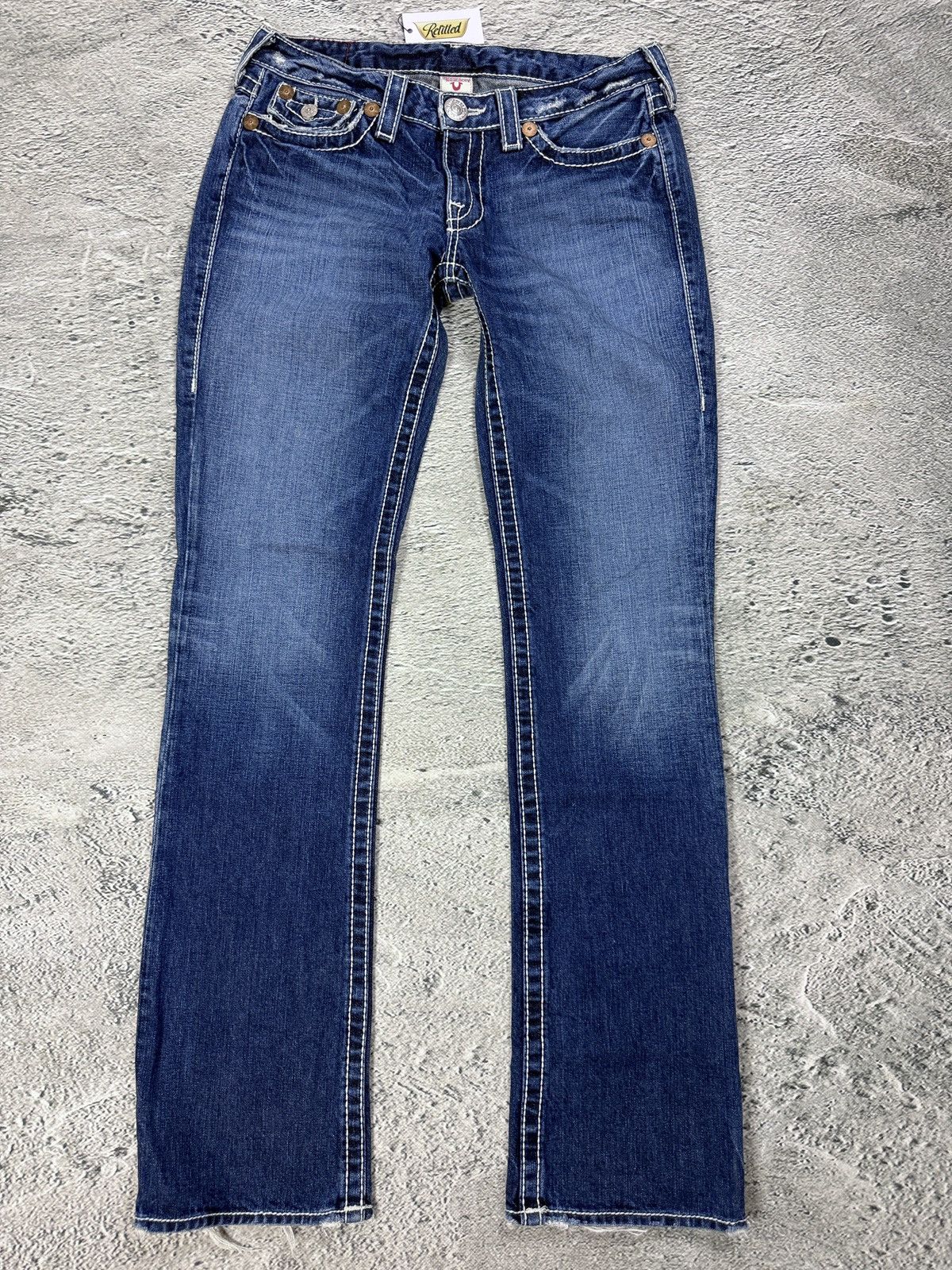 True Religion True Religion blue jeans white thick stitching Billy Size 30" / US 8 / IT 44 - 6 Thumbnail