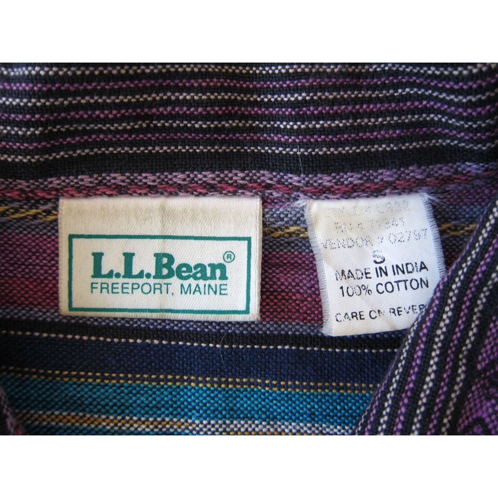 Vintage VINTAGE L.L. Bean Blazer Jacket Womens Stripe Purple Blue 100% Cotton Blazer S Button Blazer Blazer Jacket Blazer? Size S / US 4 / IT 40 - 5 Thumbnail