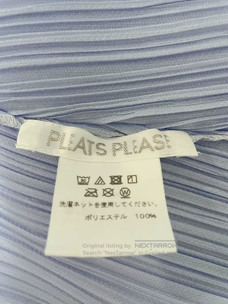 Issey Miyake Issey Miyake size:3 Light Blue Pleated Top Size S / US 4 / IT 40 - 3 Thumbnail
