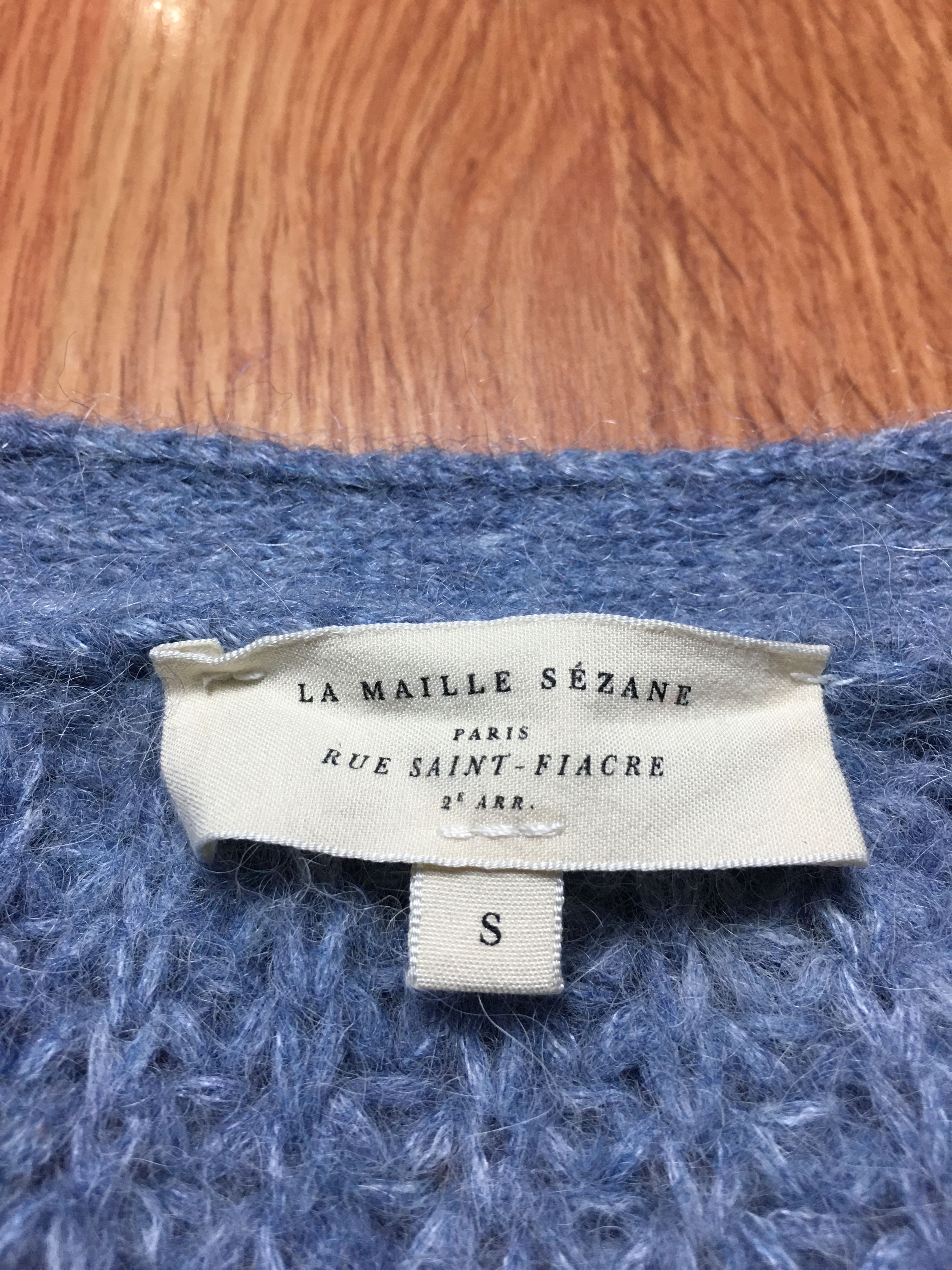 Sezane SEZANE Basile Alpaca Wool Cardigan Blue Size S Size S / US 4 / IT 40 - 8 Thumbnail