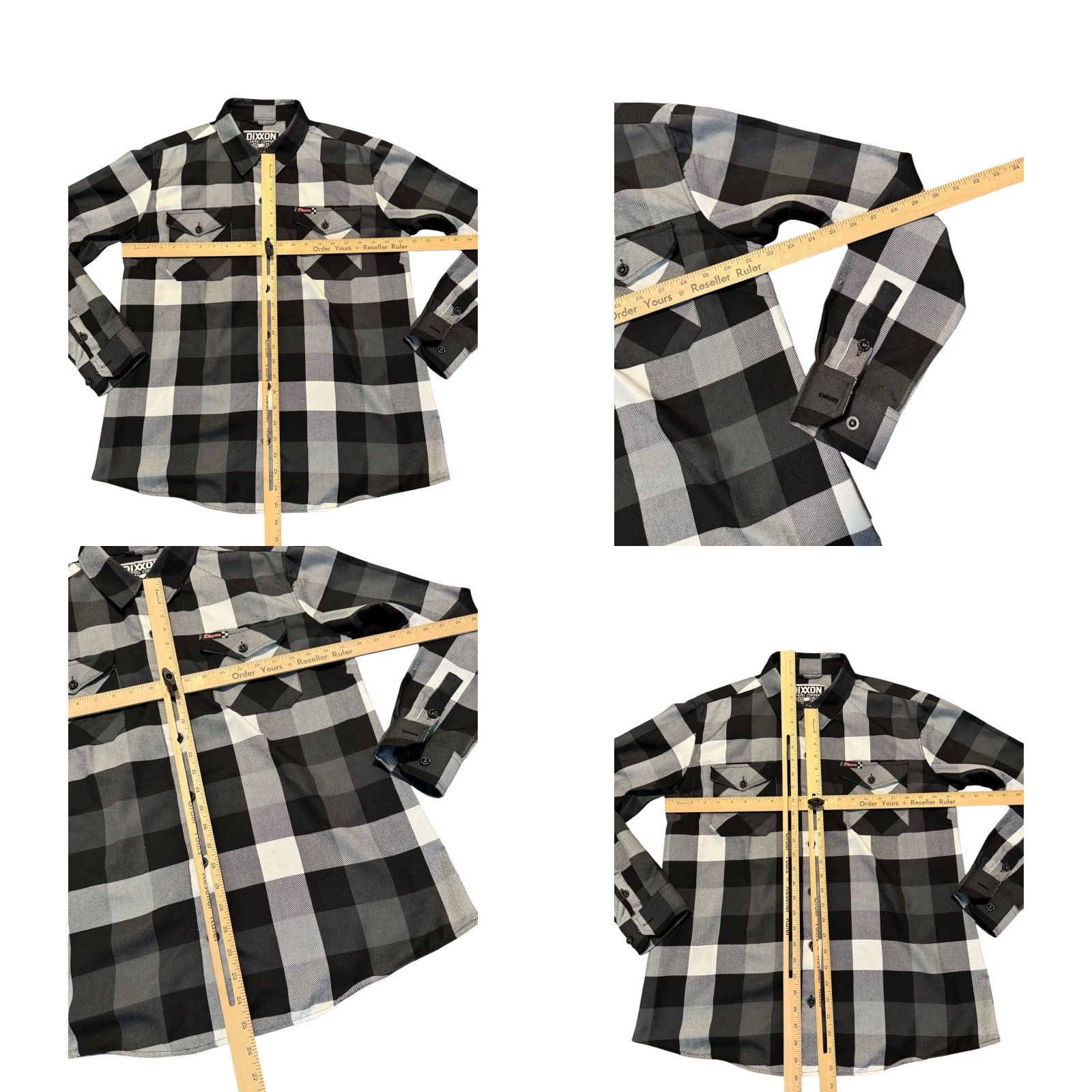 Vintage Dixxon Flannel Co The Finish Line Mens XL Button-Up Shirt Black White Gray Plaid Long Sleeve Collared Casual Workwear All Seasons Size US XL / EU 56 / 4 - 9 Thumbnail