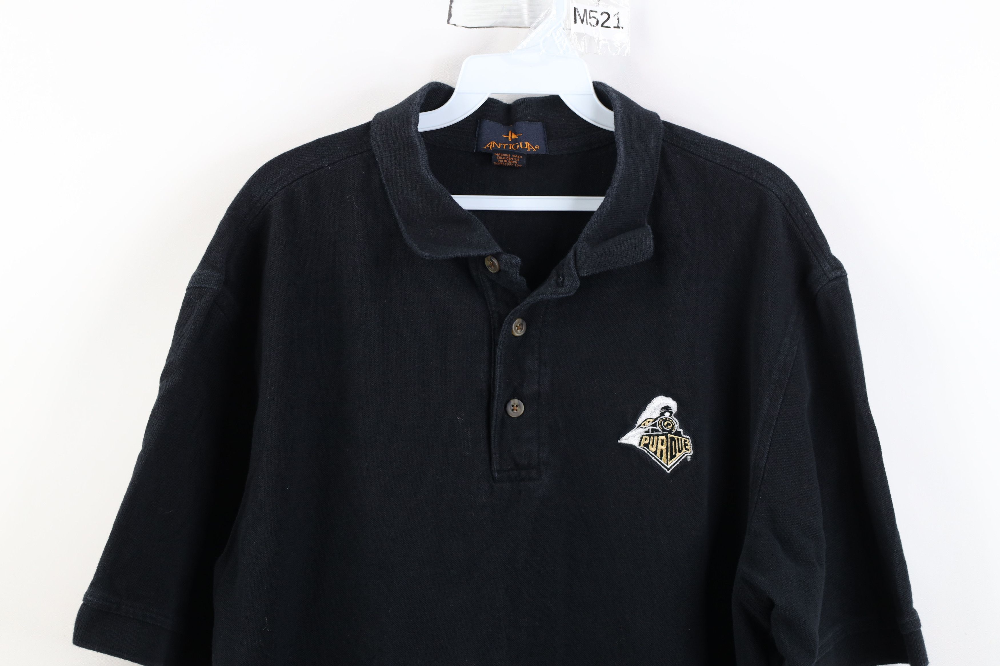 Vintage Vintage 90s Spell Purdue University Collared Golf Polo Shirt Size US L / EU 52-54 / 3 - 2 Thumbnail