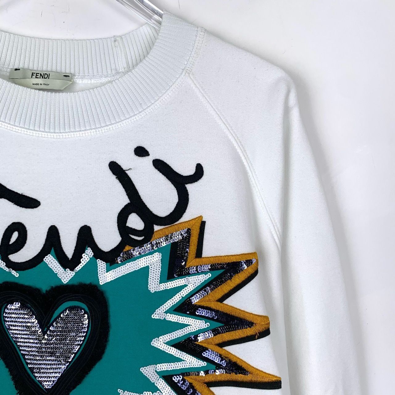 Fendi Fendi Embroidered Logo and Sequined Heart Cotton-Padded Long Size US M / EU 48-50 / 2 - 7 Thumbnail