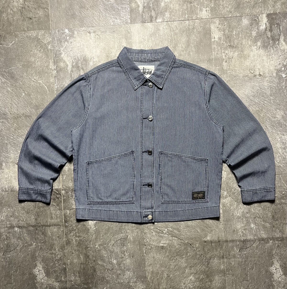 Stussy Stussy Vintage 90s Cropped Striped Embroidered Big Logo Y2K Size US S / EU 44-46 / 1 - 5 Thumbnail
