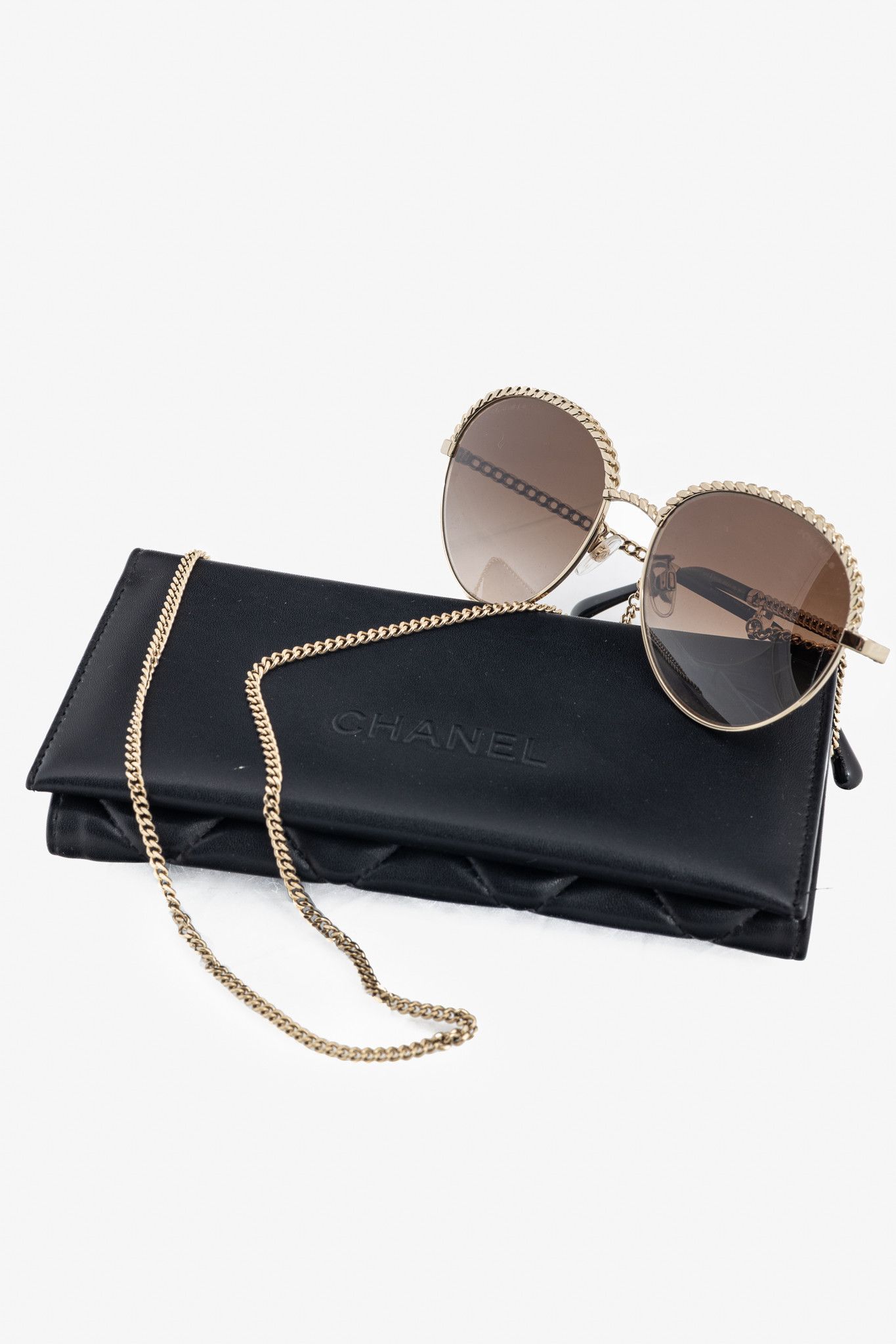 Metal Sunglasses Chanel Sunglasses 4242 Chanel Pantos Gold-Tone