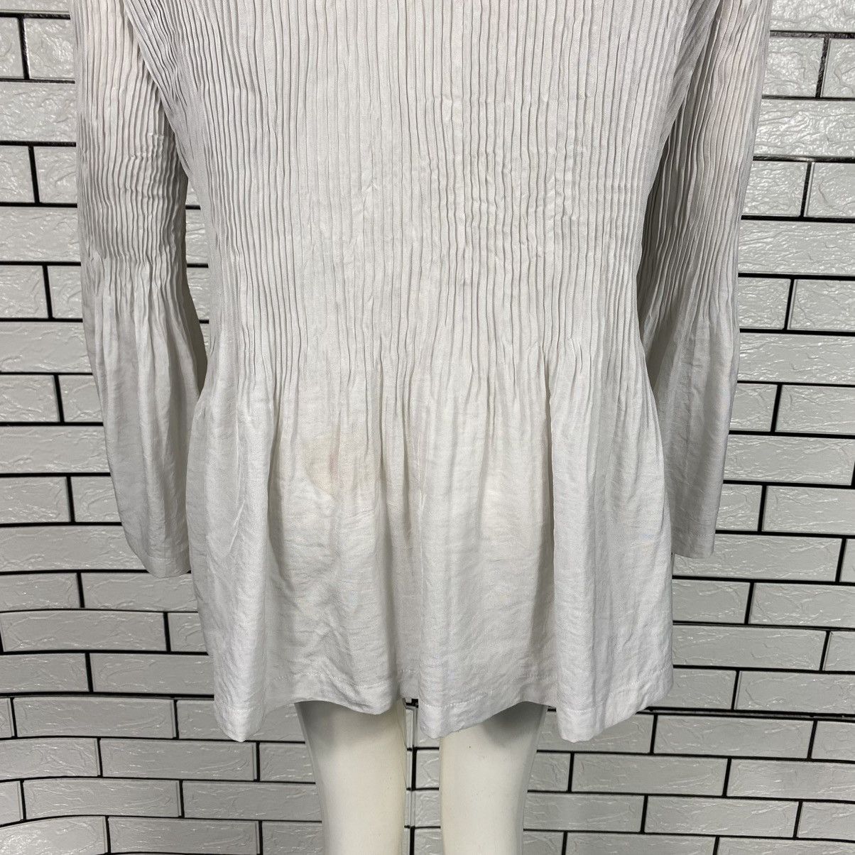 Comme des Garcons 🔥VINTAGE TRICOT COMME DES GARCONS PLEATED BUTTON BLOUSE Size M / US 6-8 / IT 42-44 - 8 Thumbnail