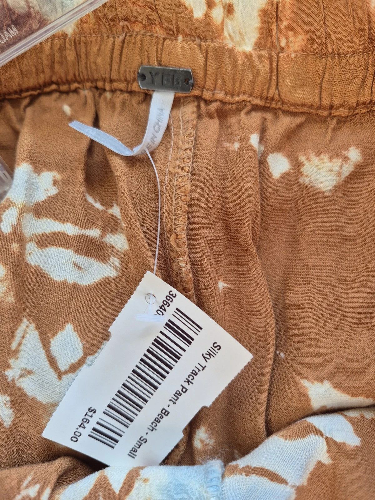 Young Fabulous & Broke YFB Pants Satin Copper Print Wide Leg Pull On Gift Party Size 28" / US 6 / IT 42 - 7 Thumbnail