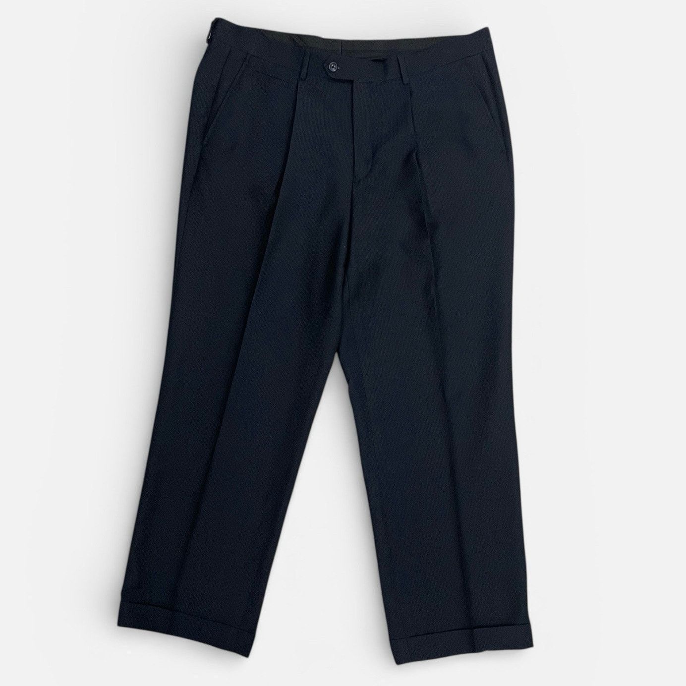 Other Mens Black Pleated Front Cuffed Tailored Dress Pants Size US 38 / EU 54 - 1 Thumbnail