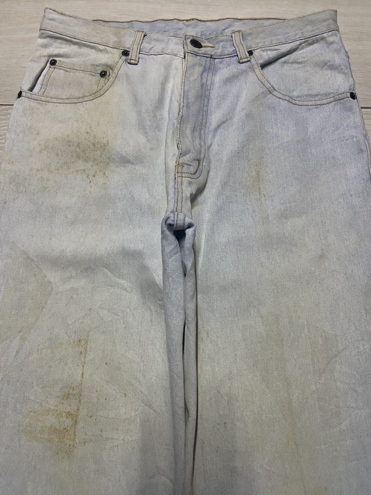Vintage Vintage Giordano Blue Light Wash Rusty Loose Jeans Size US 30 / EU 46 - 3 Thumbnail