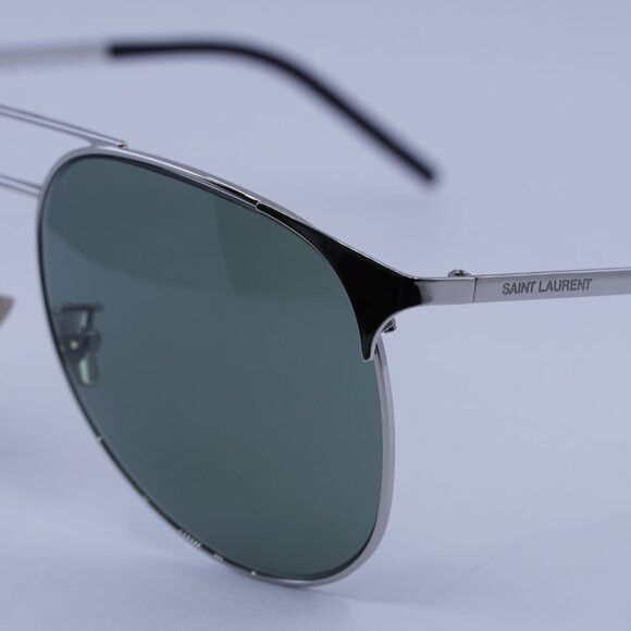 Saint Laurent Paris Saint Laurent SL279 004 Sunglasses Silver Aviator Frame Size ONE SIZE - 2 Thumbnail