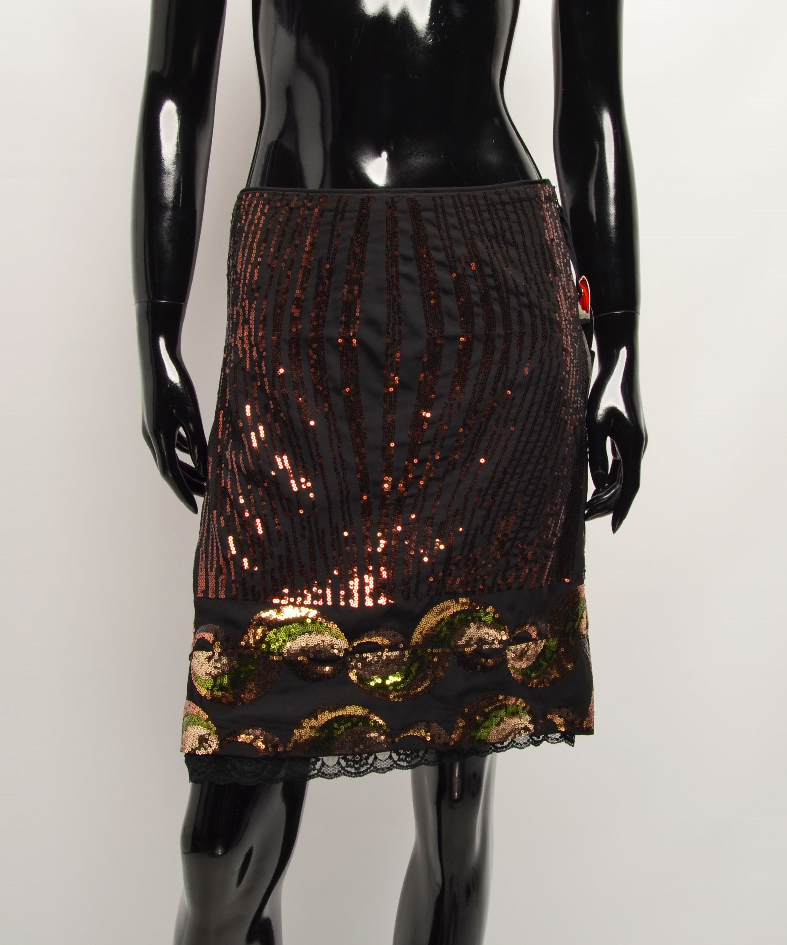 Custo Barcelona Custo Barcelona Y2K Glam Coquette Sequin-Embroidered Skirt Size 28" / US 6 / IT 42 - 1 Thumbnail