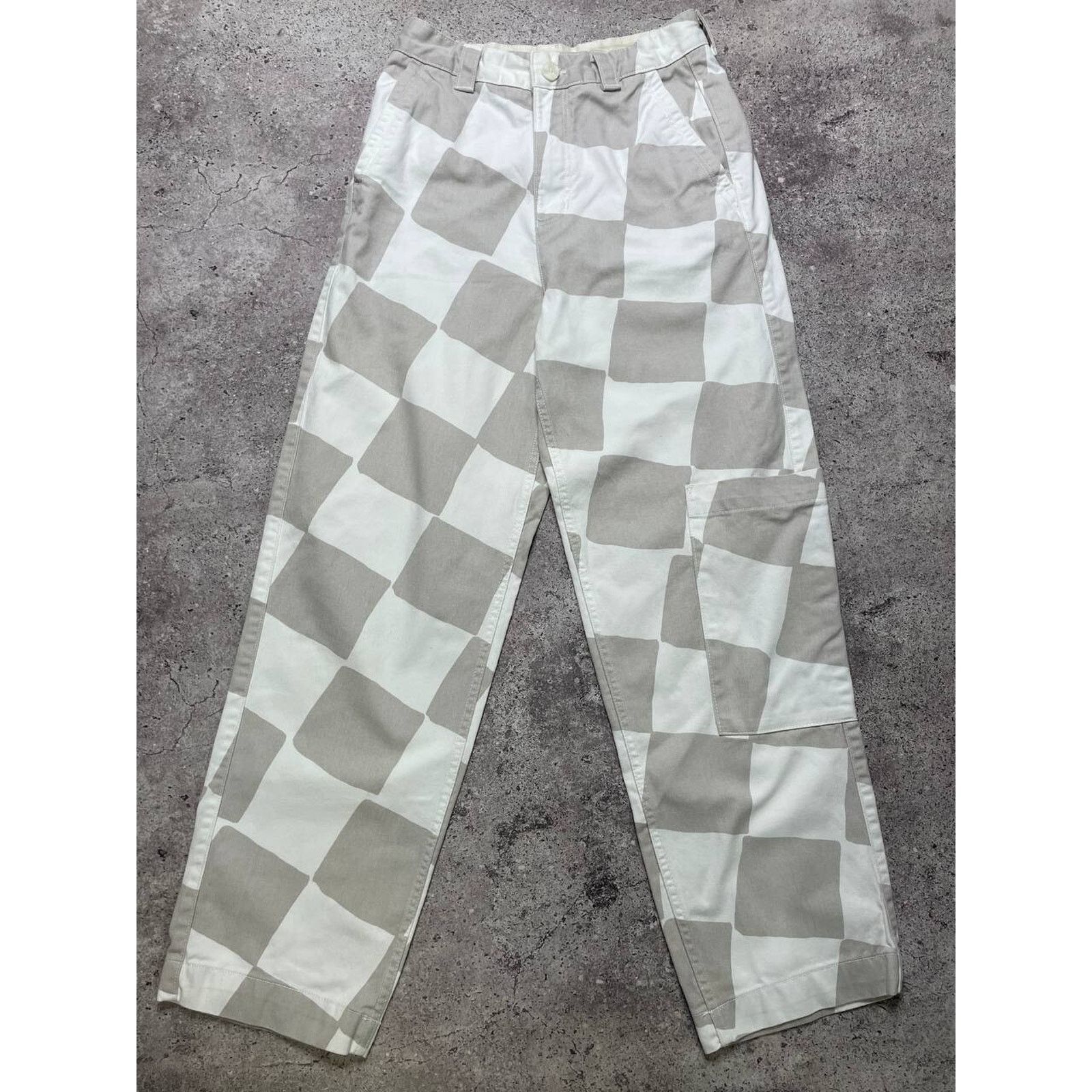 Bershka Vintage Bershka Checkered Cargo Pants Baggy Y2K Streetwear Size 29" - 1 Thumbnail