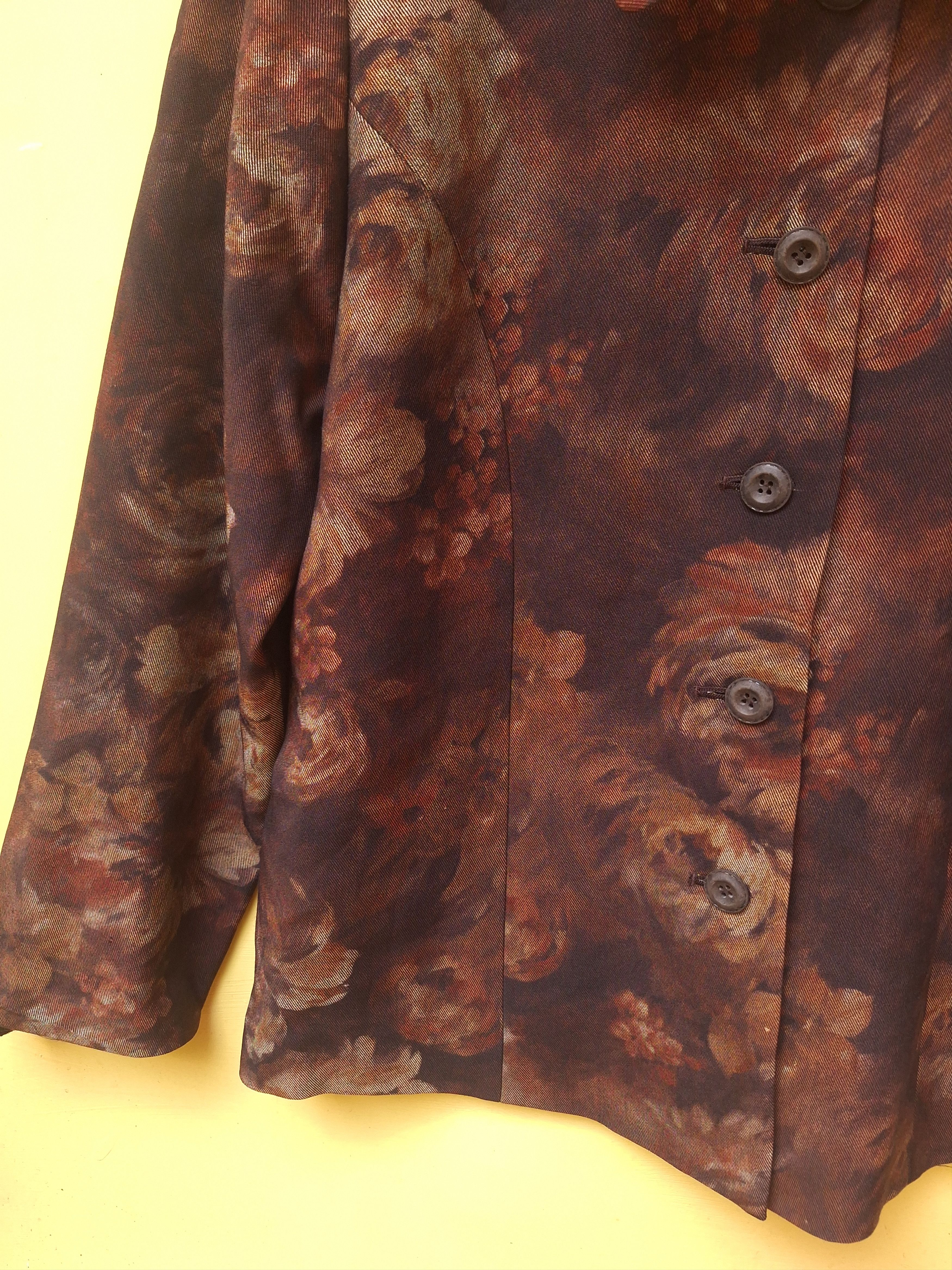 Japanese Brand Floral Coat Blazer Oriental Vibes Coat Size S / US 4 / IT 40 - 4 Thumbnail