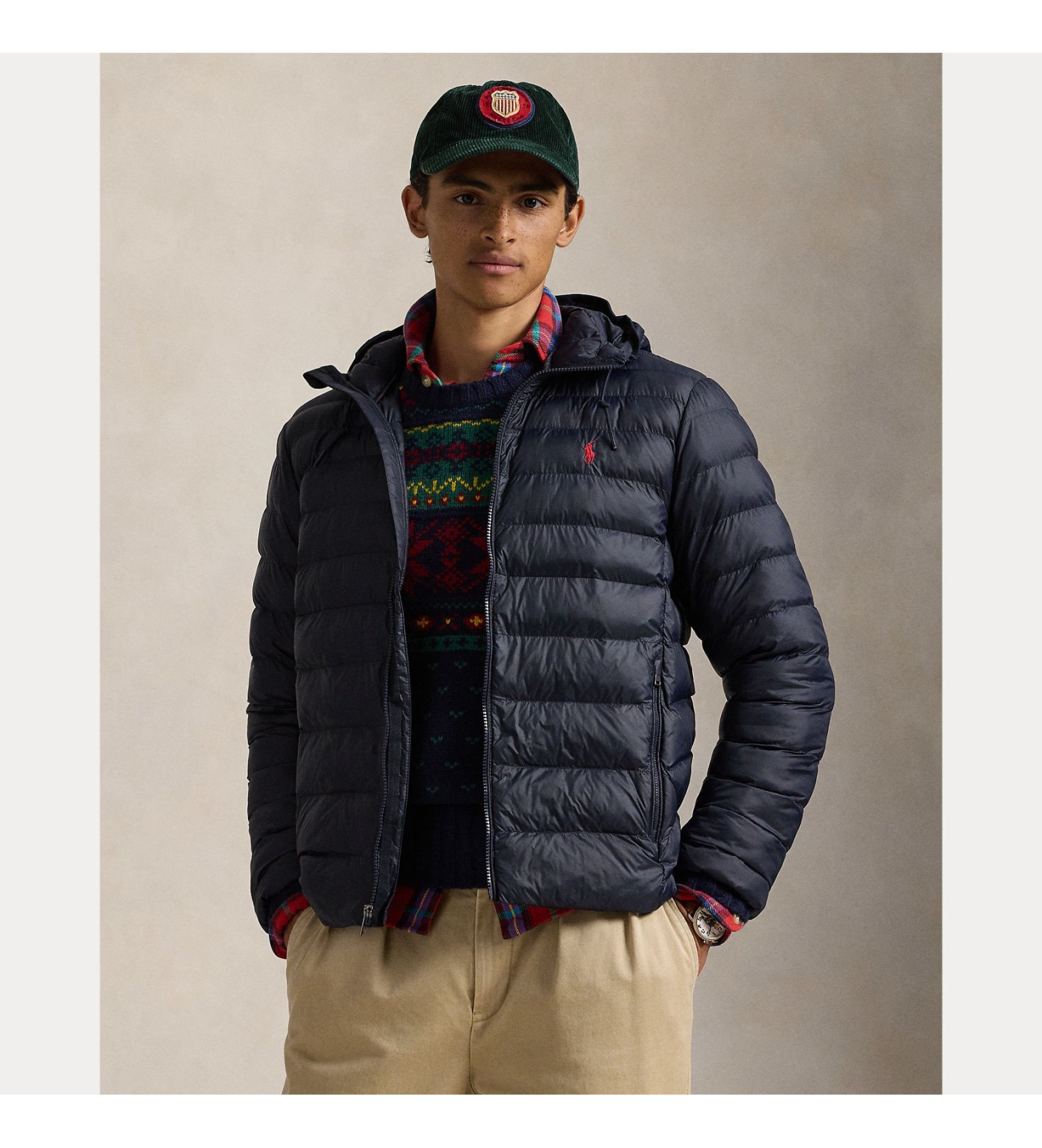 Polo Ralph Lauren o1s22i1n0125 Foldable Colden Down Jacket in Navy Blue Size US M / EU 48-50 / 2 - 2 Thumbnail
