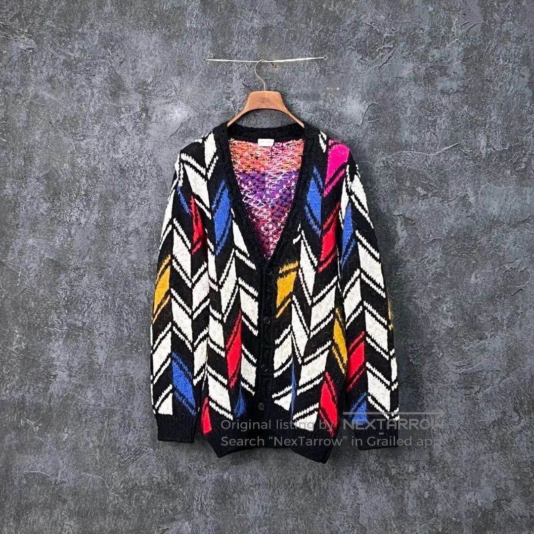 Saint Laurent Paris Saint Laurent Chevron Pattern Wool Cardigan. Size M / US 6-8 / IT 42-44 - 4 Thumbnail