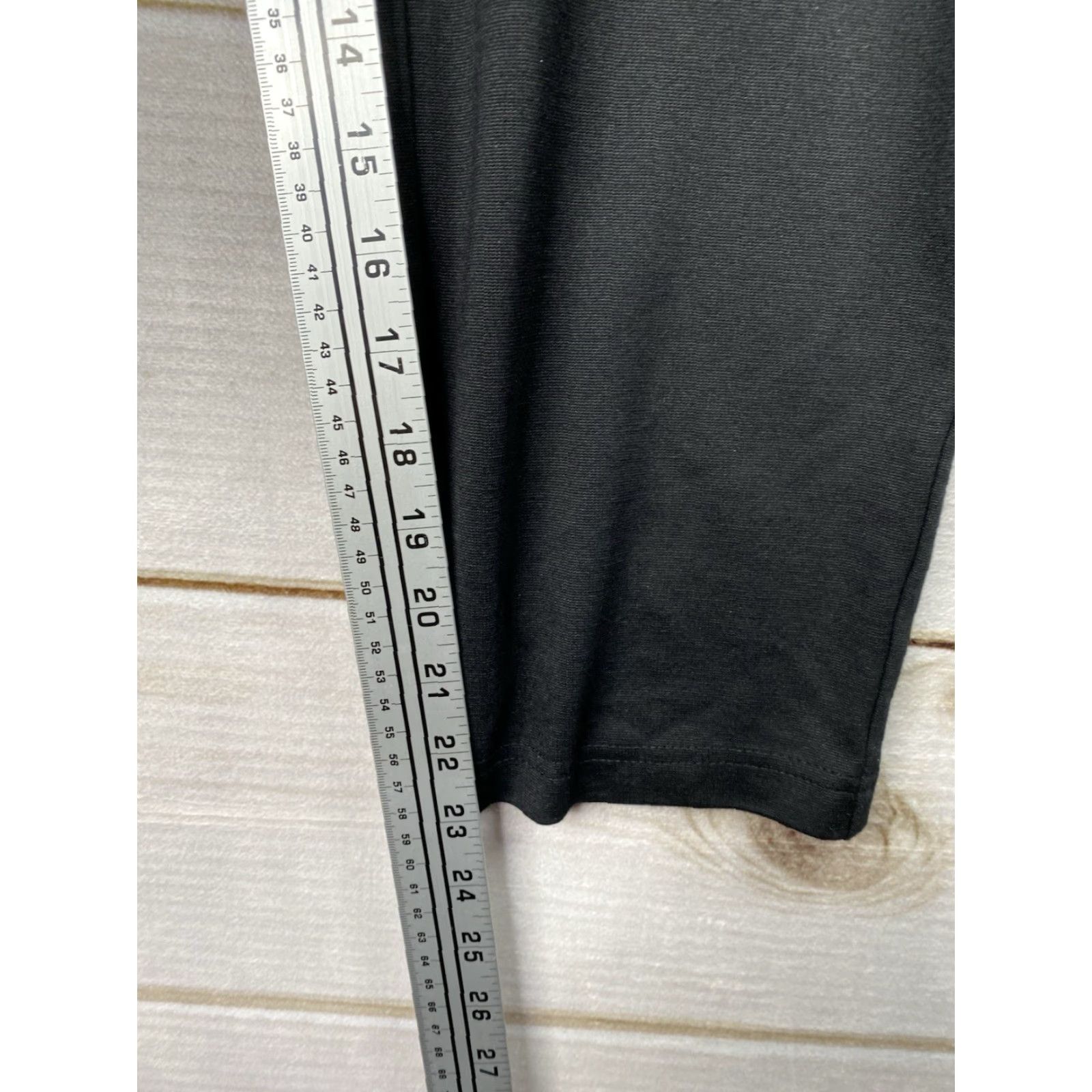 Vintage SOHO Leggings Womens PL Black High Rise Ankle Cropped Pull On Comfy Gym Size 36" / US 14 / IT 50 - 7 Thumbnail
