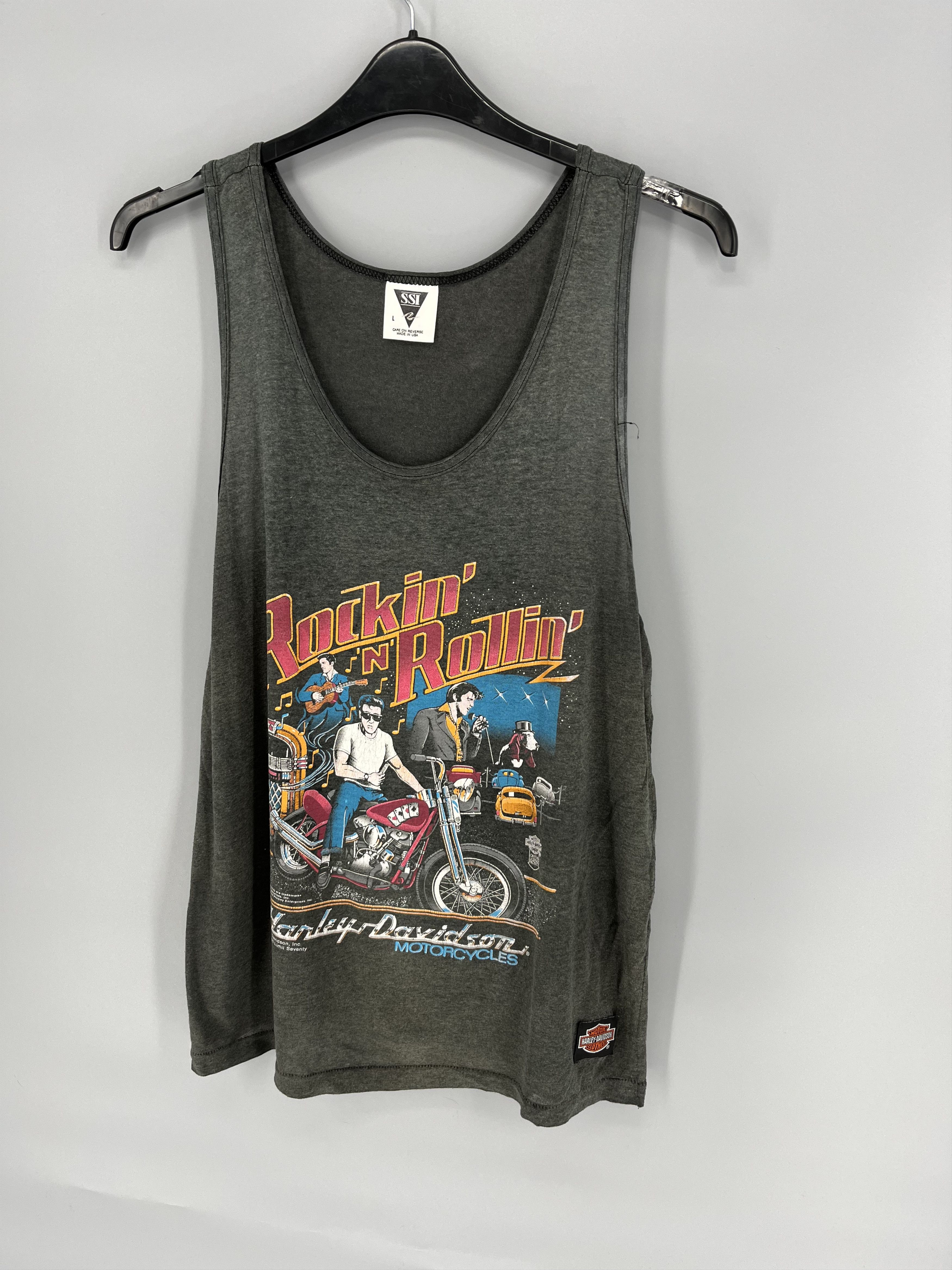 Harley Davidson 1987 Harley Davidson Elvis Presley Single Stitch vintage Size US L / EU 52-54 / 3 - 3 Thumbnail