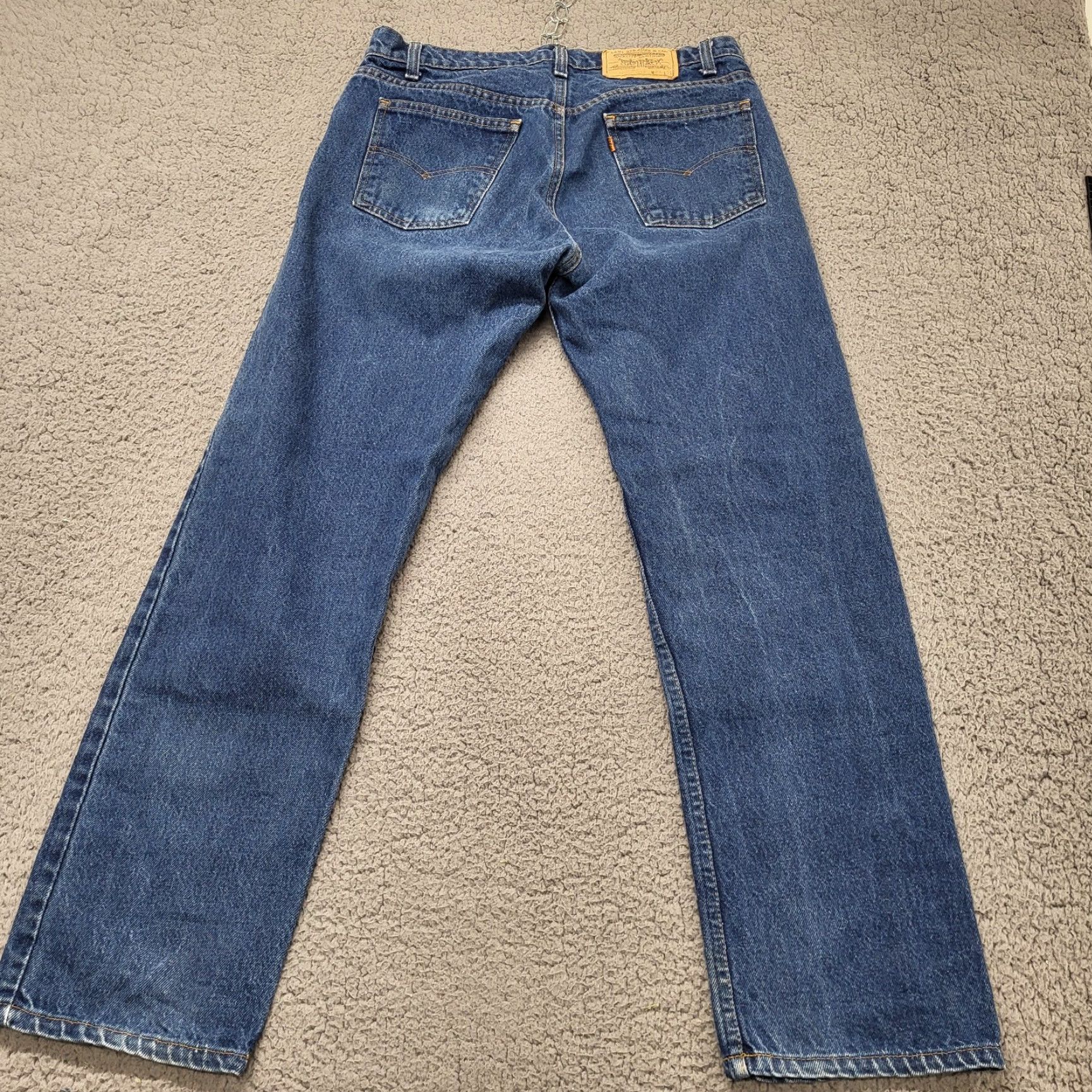Levi's VINTAGE Levi's 505 Jeans Mens 34x31 Blue Straight Orange Tab 90s Made in USA Denim Size US 34 / EU 50 - 3 Thumbnail